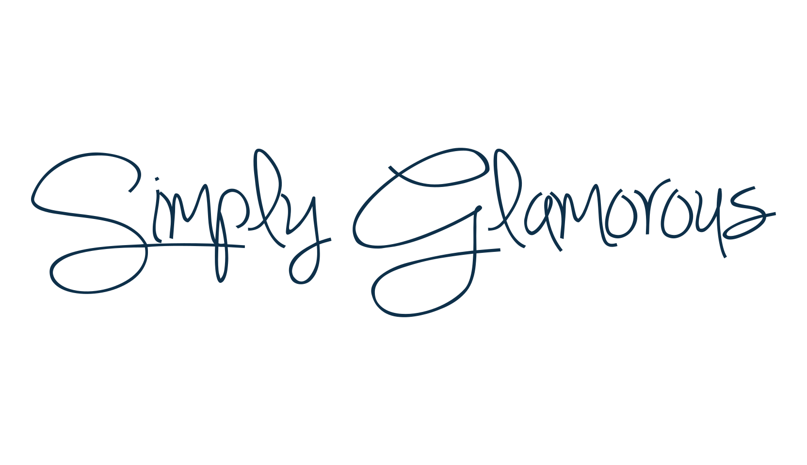 Simply Glamorous, handwriting font preview