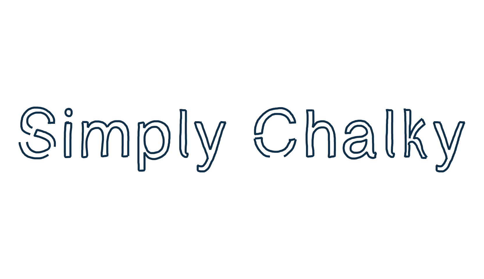Simply Chalky, fancy various decorative font preview