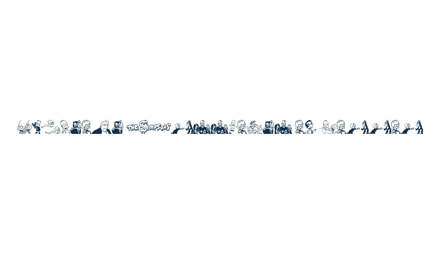 Simpsons Treehouse of Horror, display market font preview