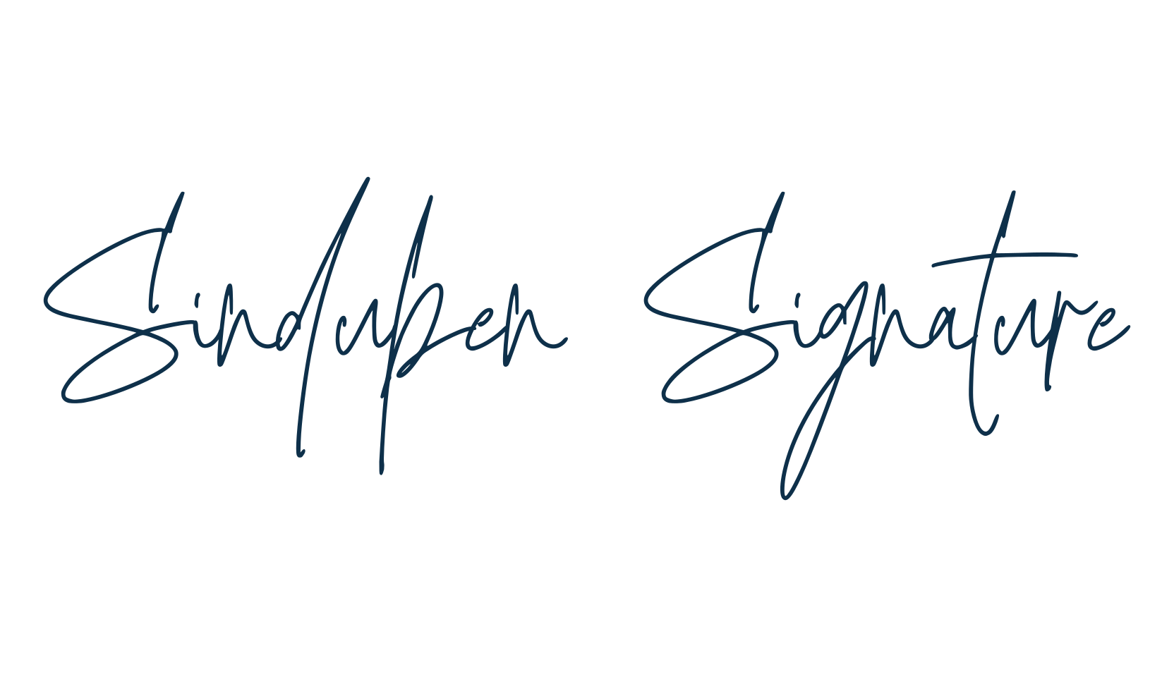 Sindupen Signature, script handwritten fancy decorative calligraphy font preview