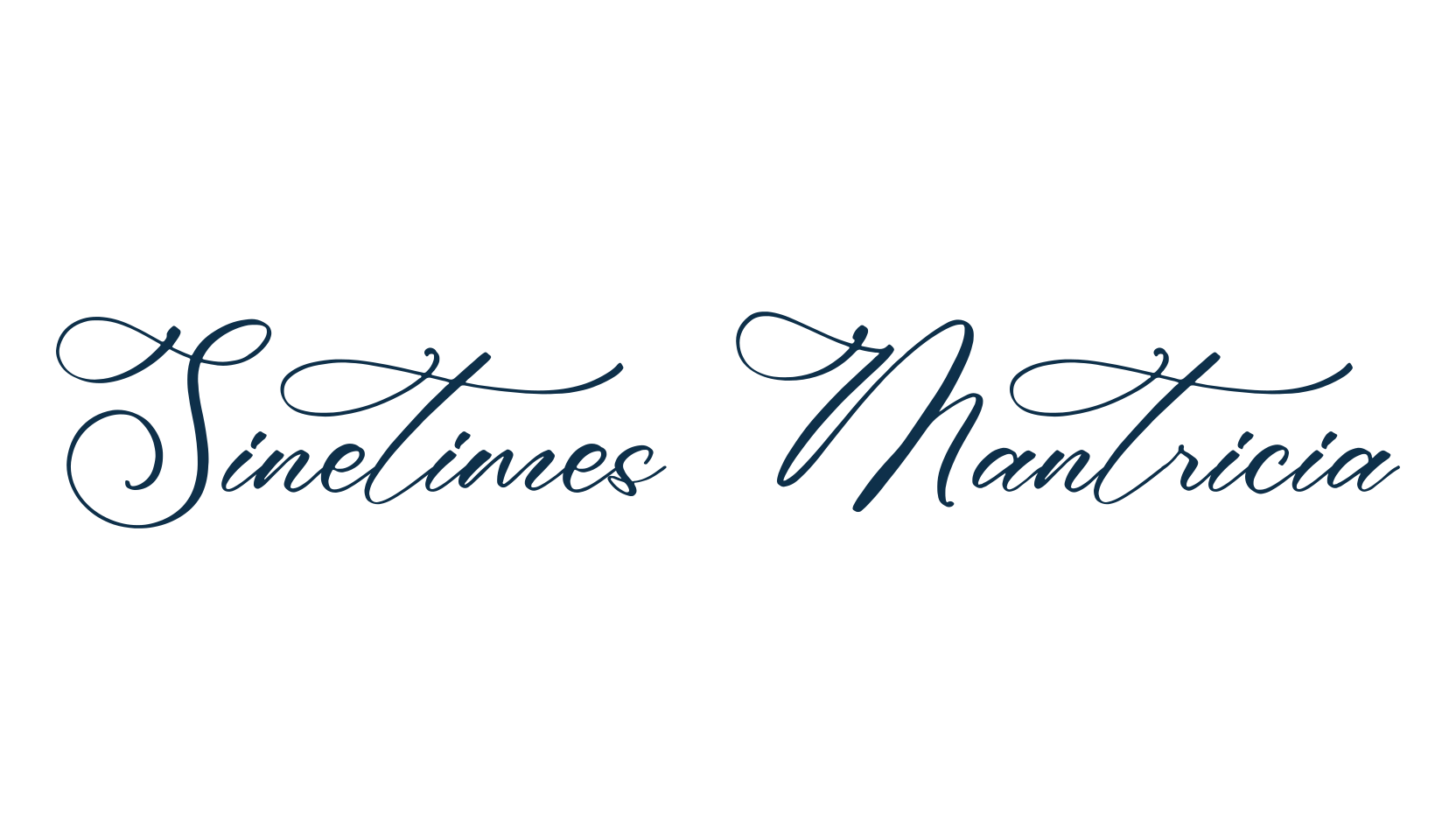 Sinetimes Mantricia, calligraphy font preview