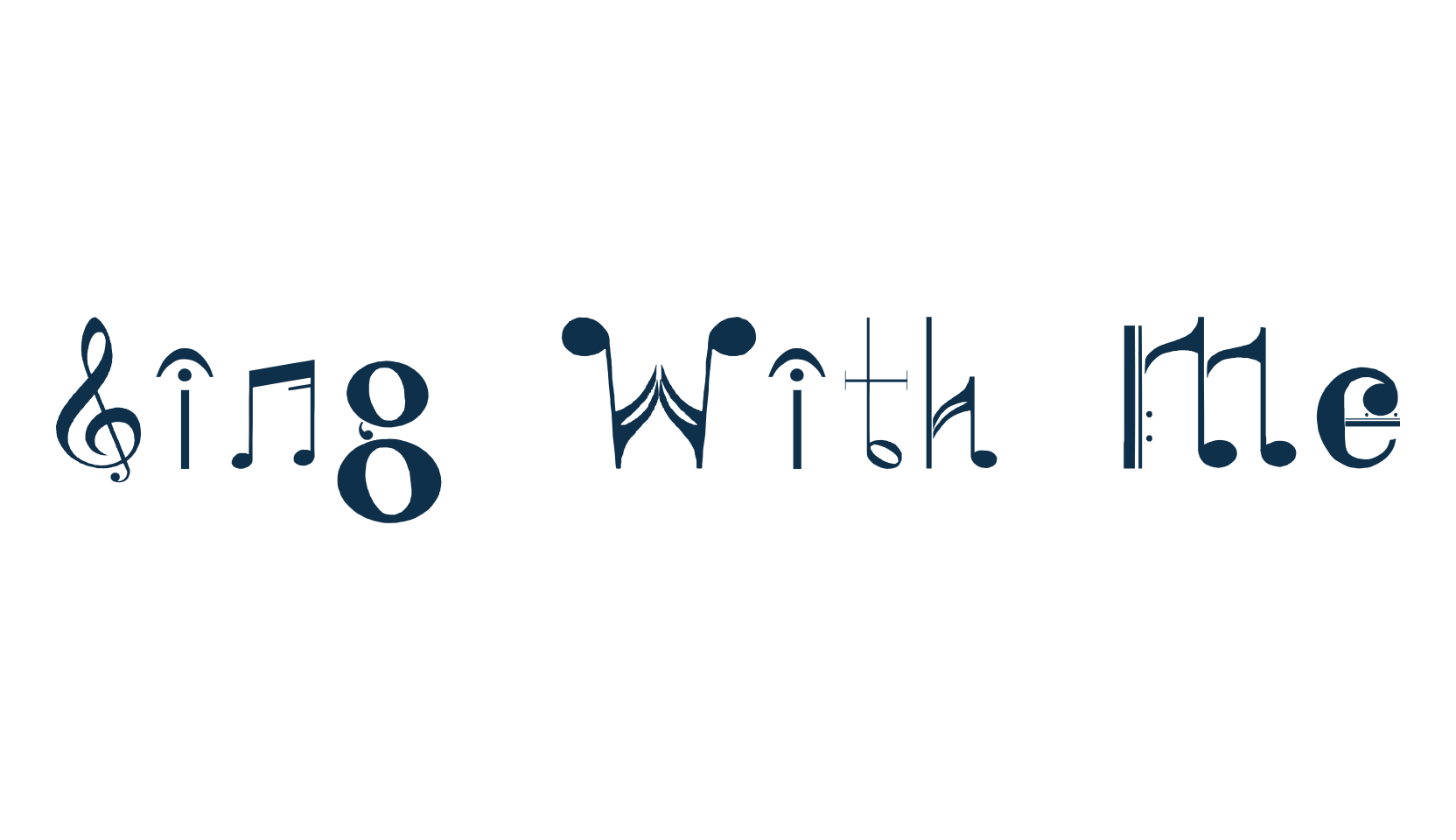 Sing With Me, fancy decorative font preview