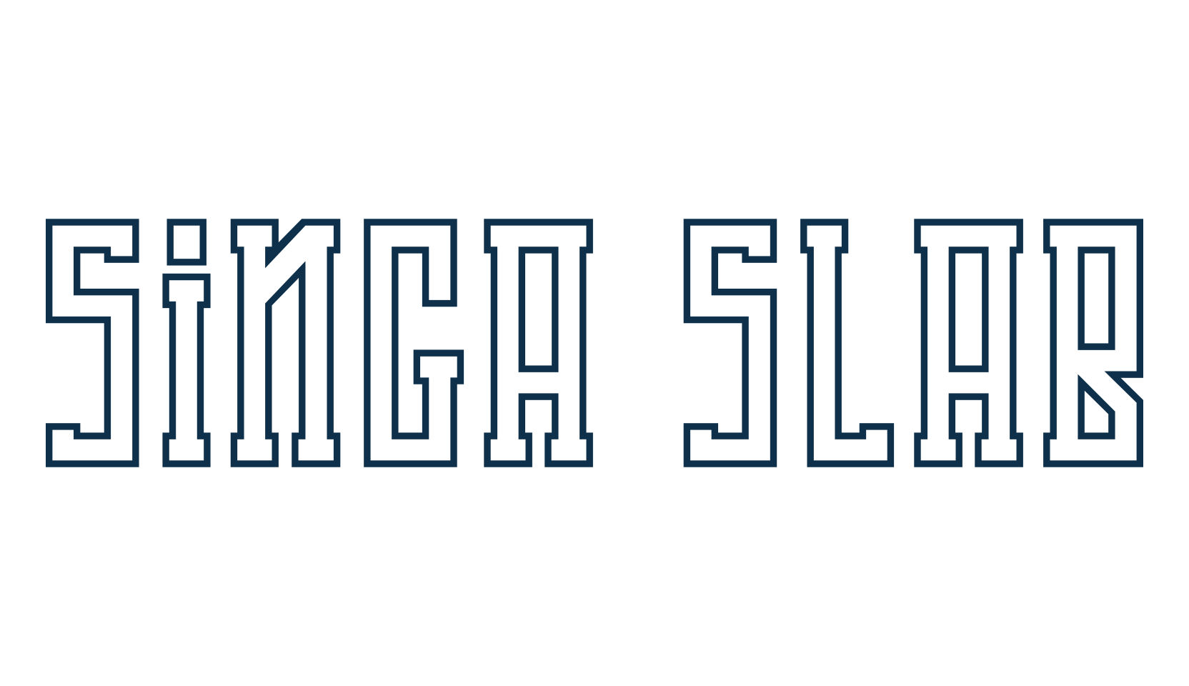 Singa Slab, fancy various decorative font preview