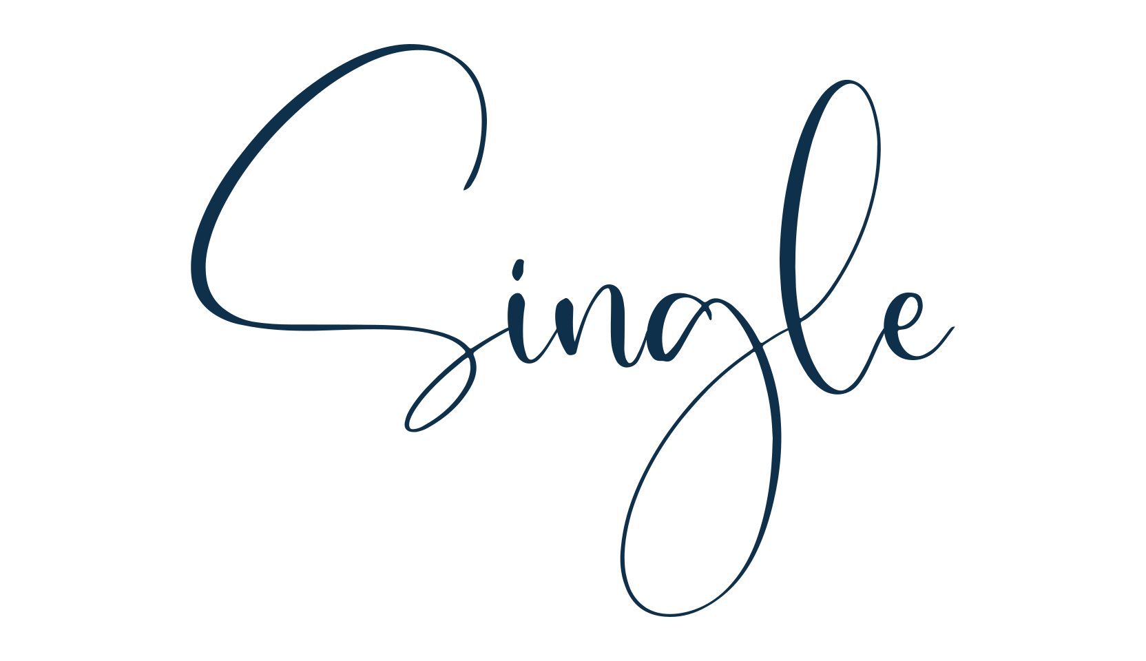 Single, script handwritten fancy decorative calligraphy font preview