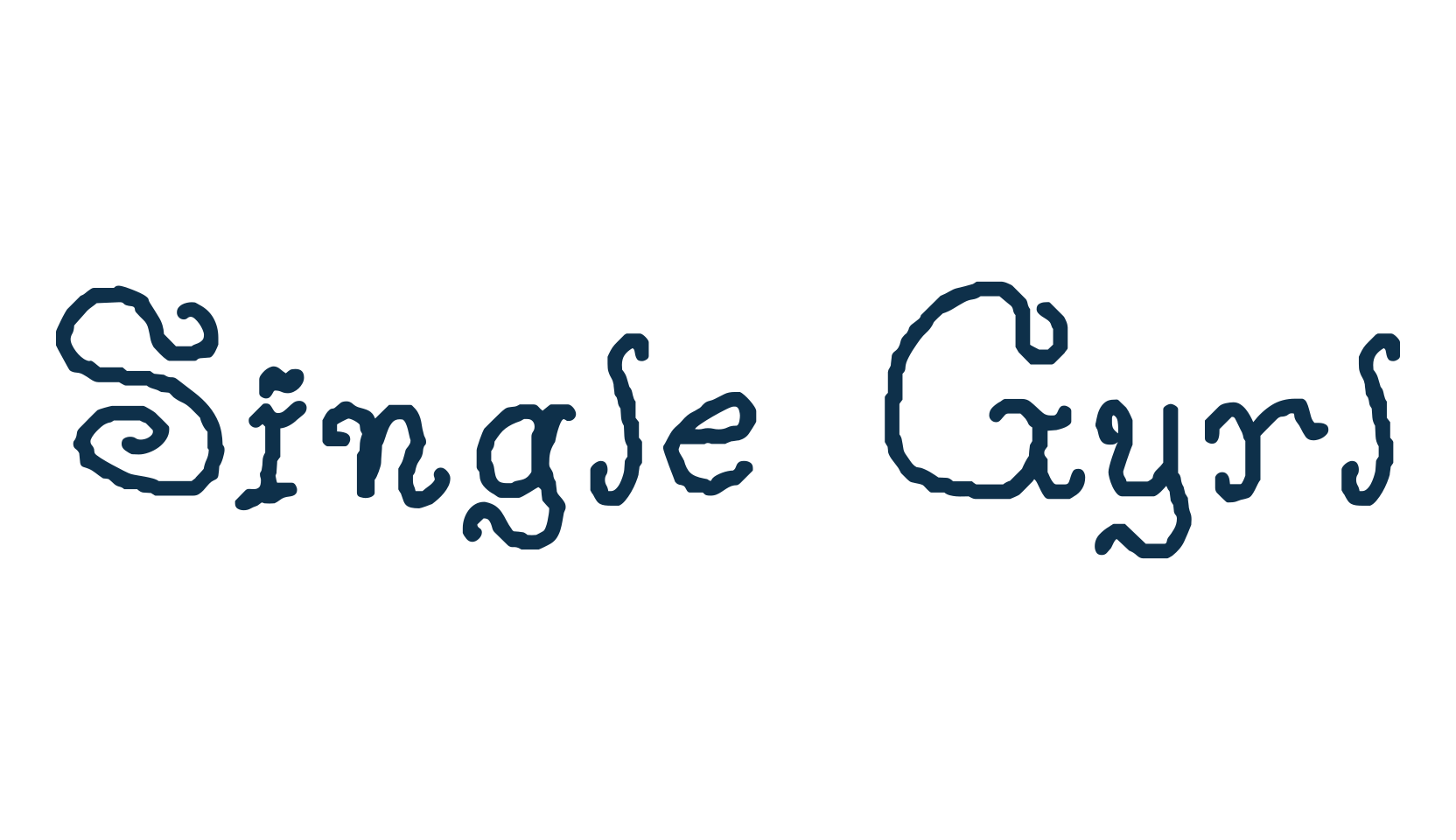 Single Gyrl, fancy curly decorative font preview