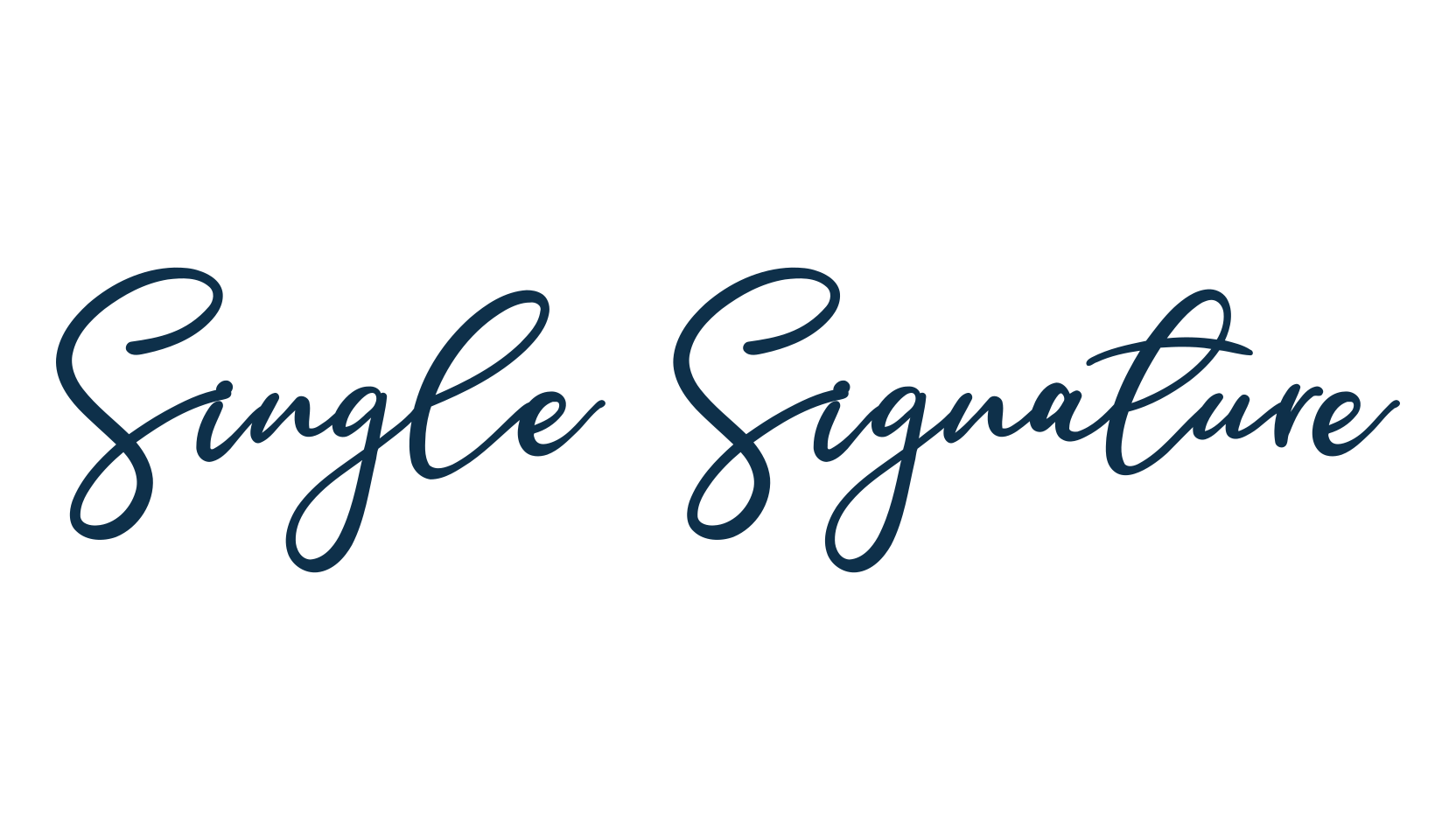 Single Signature, various font preview
