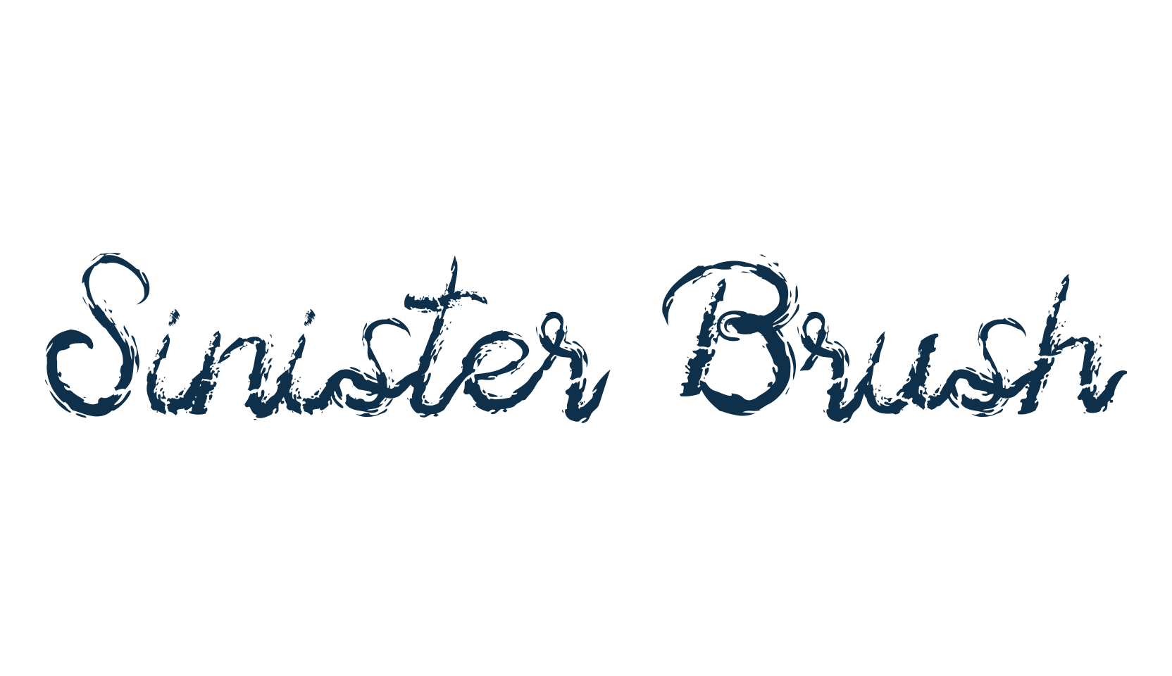Sinister Brush, script brush fancy decorative calligraphy font preview