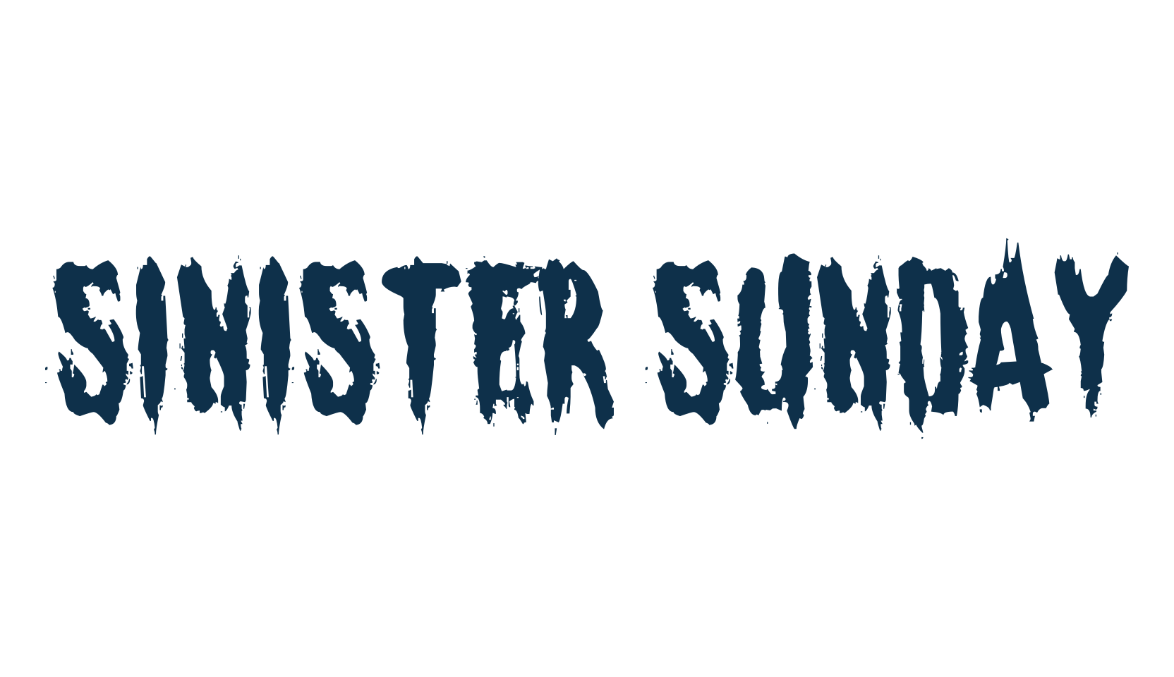 Sinister Sunday, holiday halloween fancy decorative horror font preview