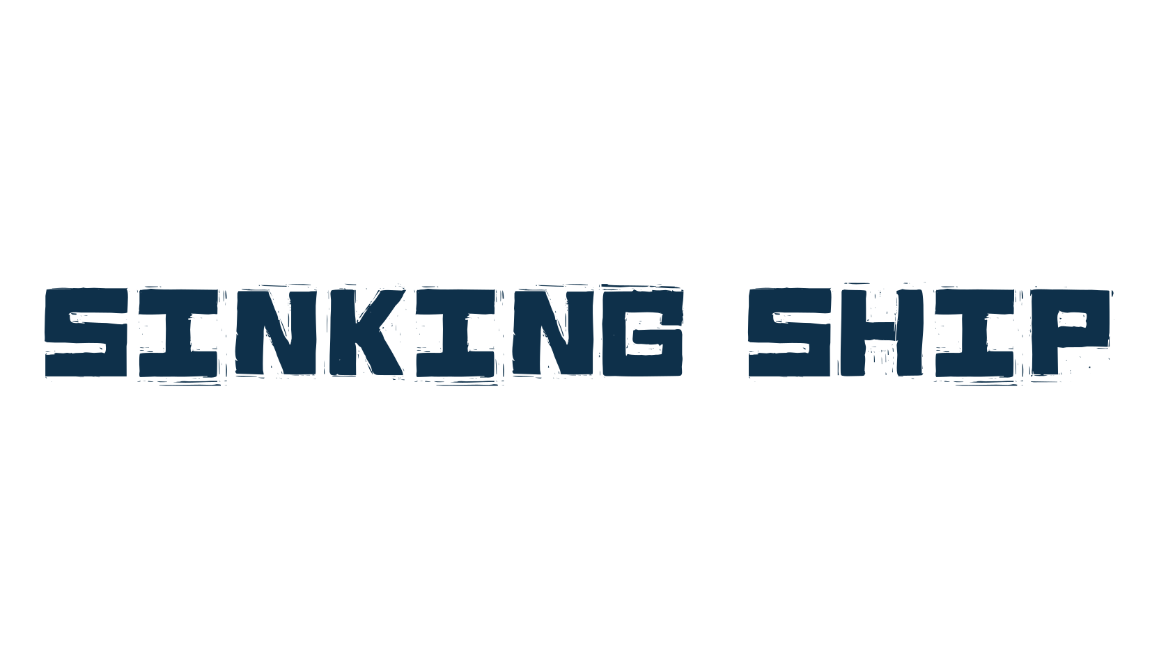 Sinking Ship, cartoon font preview
