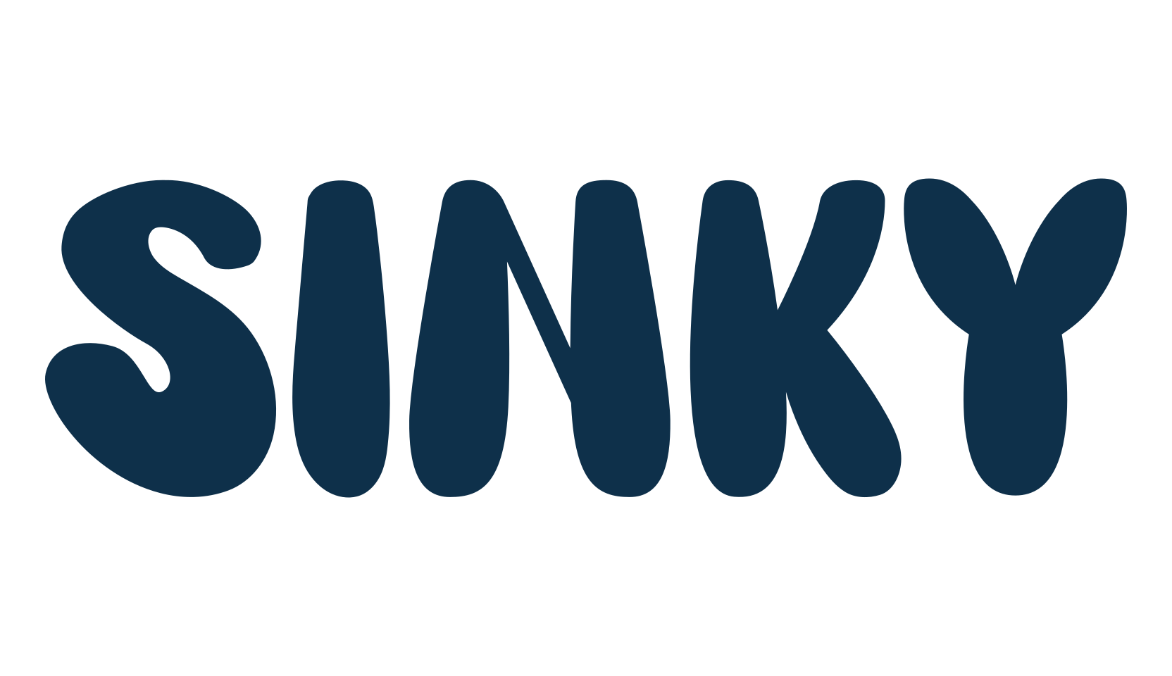 Sinky, cartoon font preview