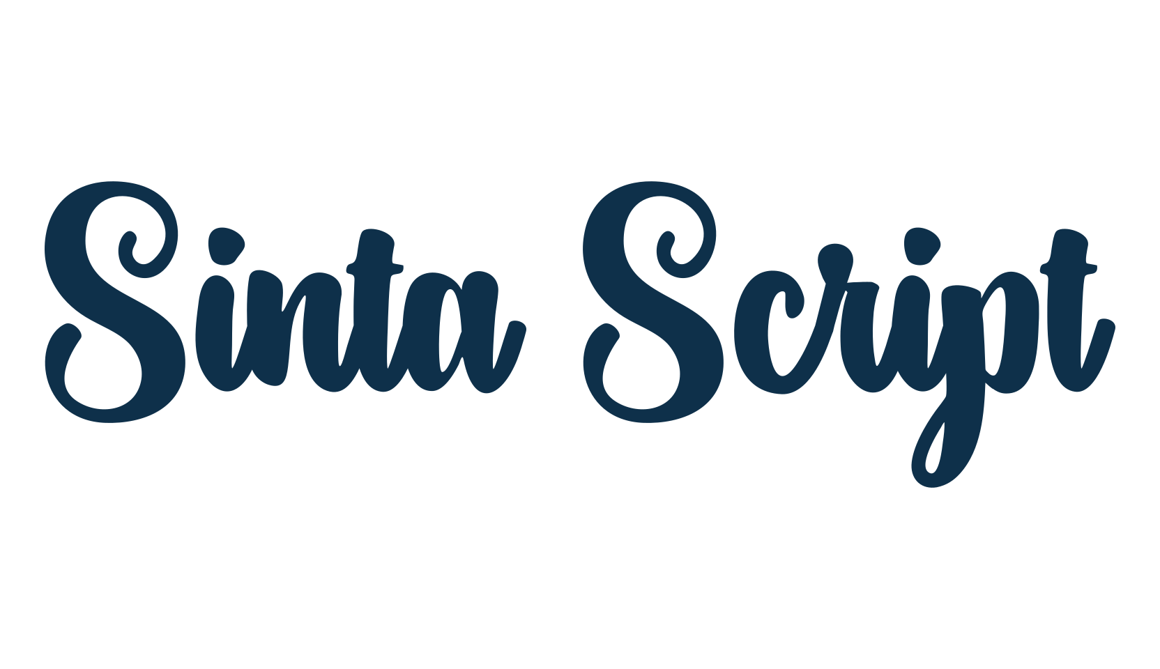 Sinta Script, various font preview