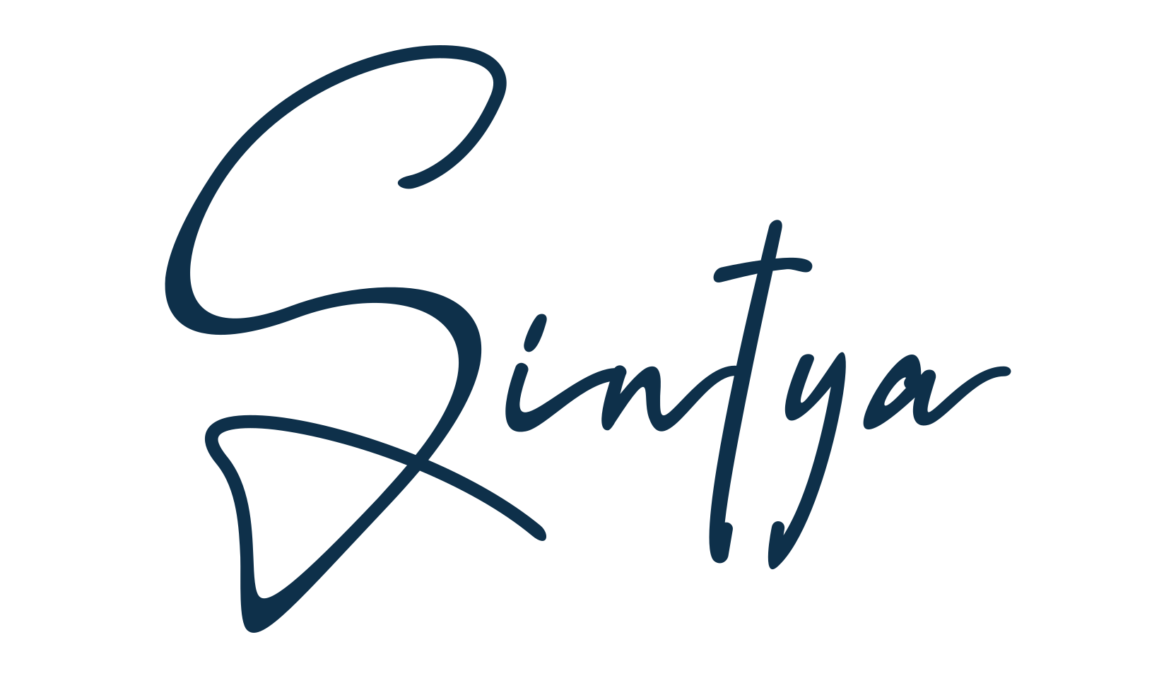 Sintya, handwriting font preview