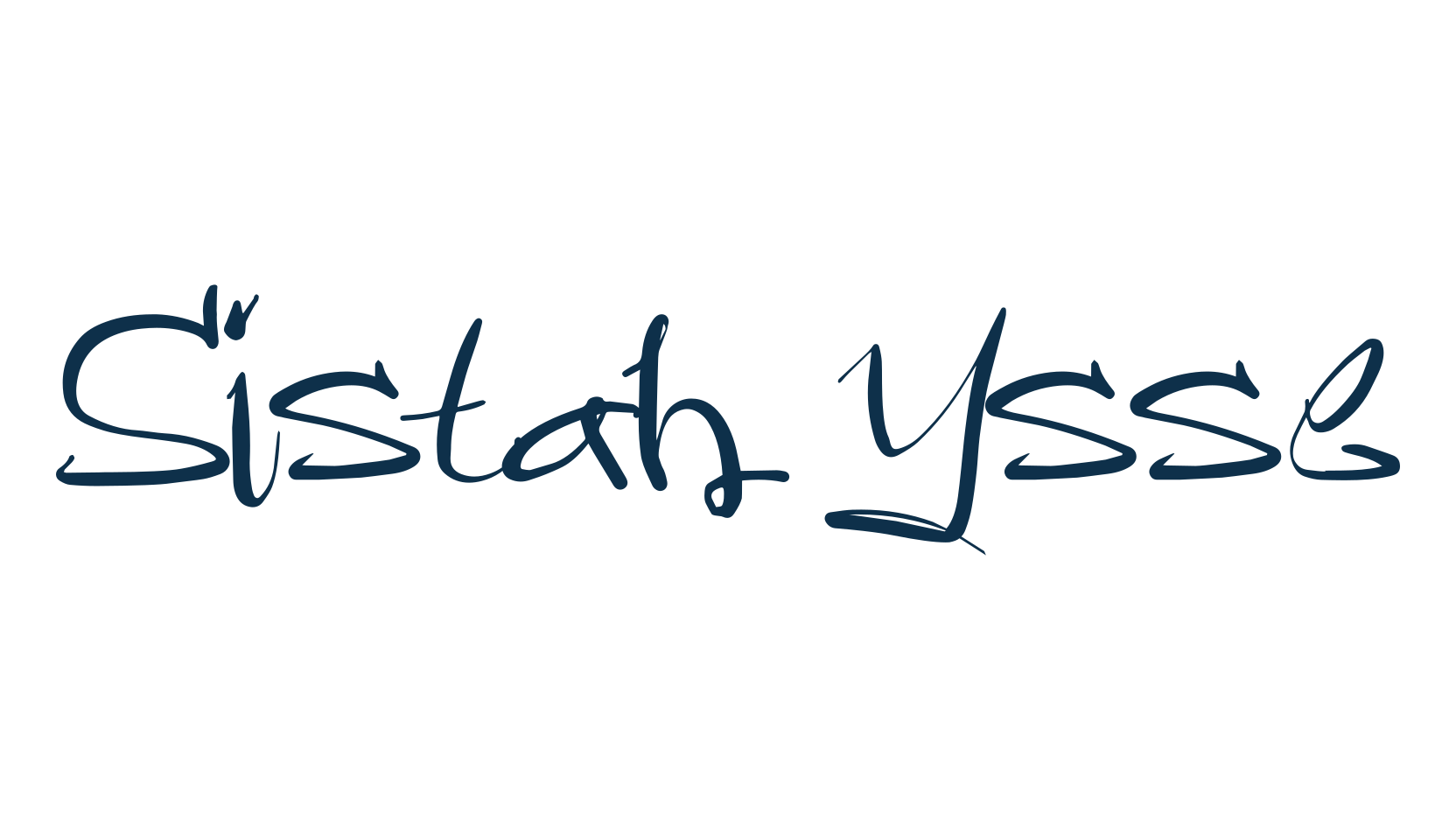 Sistah Ysse, script handwritten fancy decorative calligraphy font preview