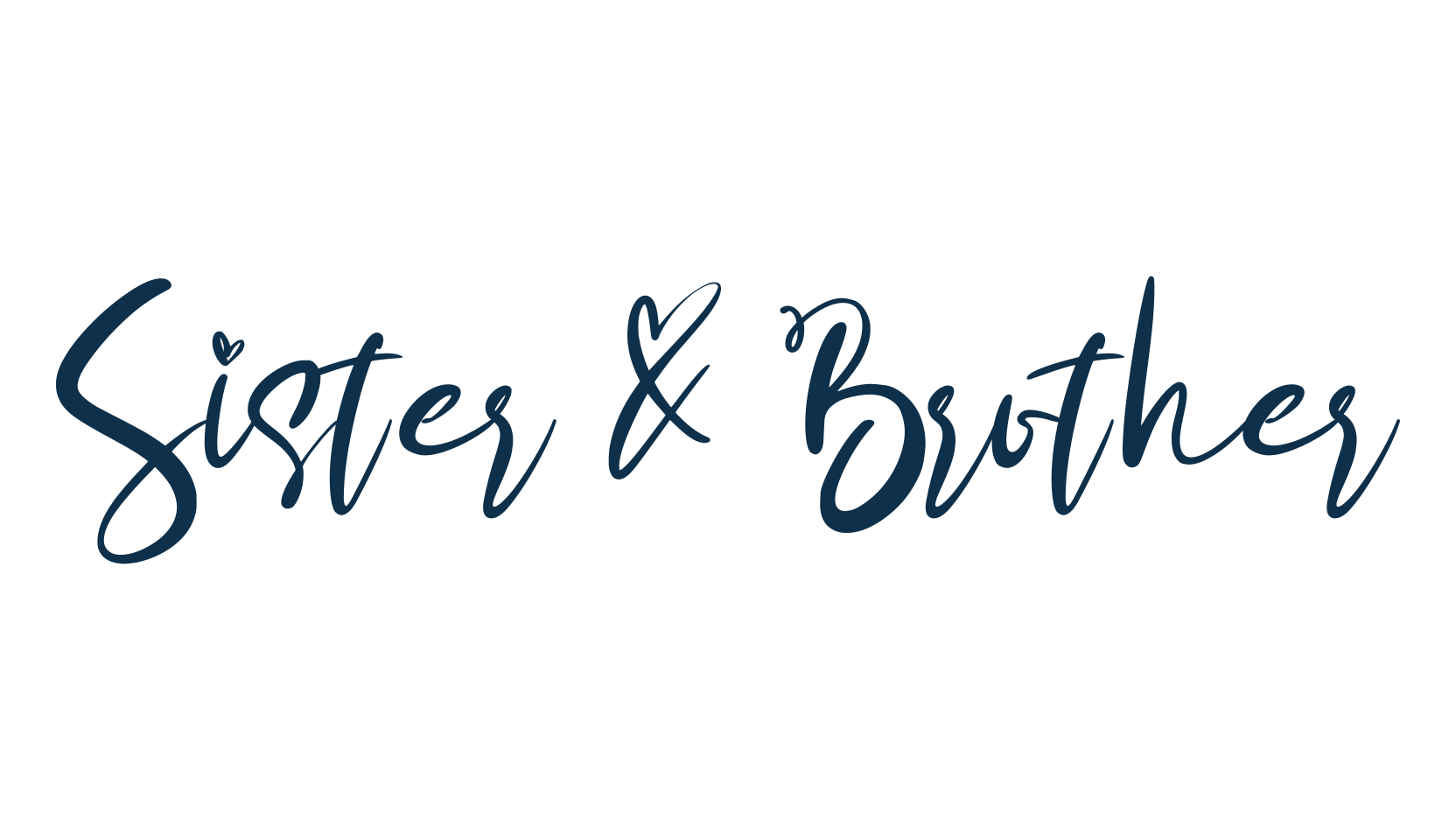 Sister & Brother, script calligraphy fancy decorative font preview