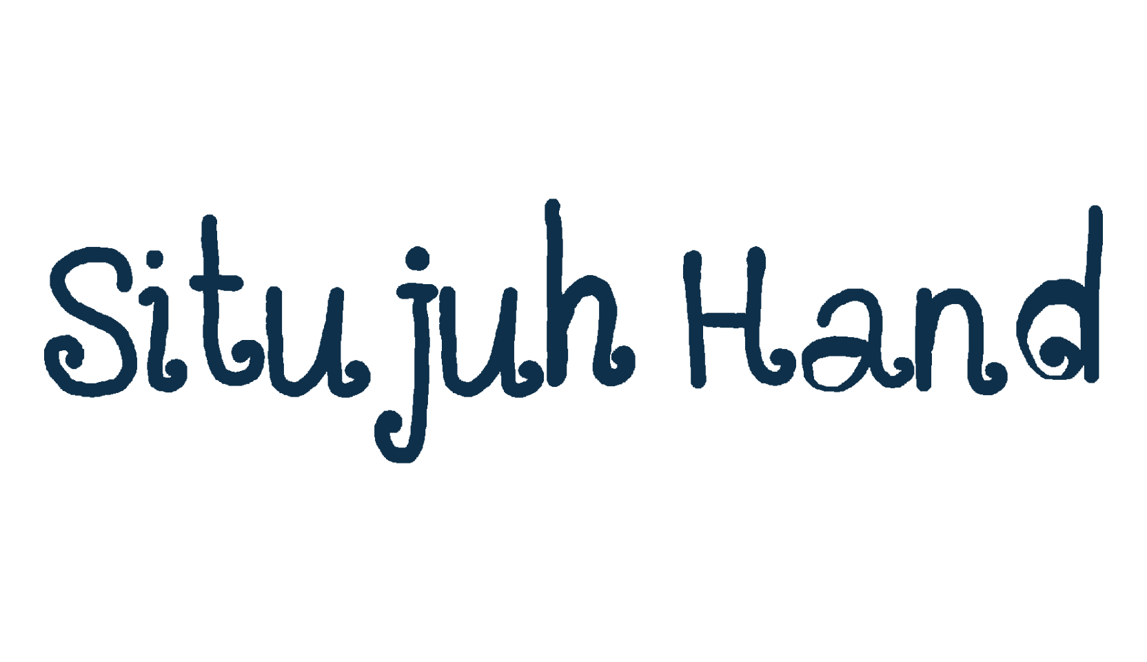 Situjuh Hand, fancy curly decorative font preview