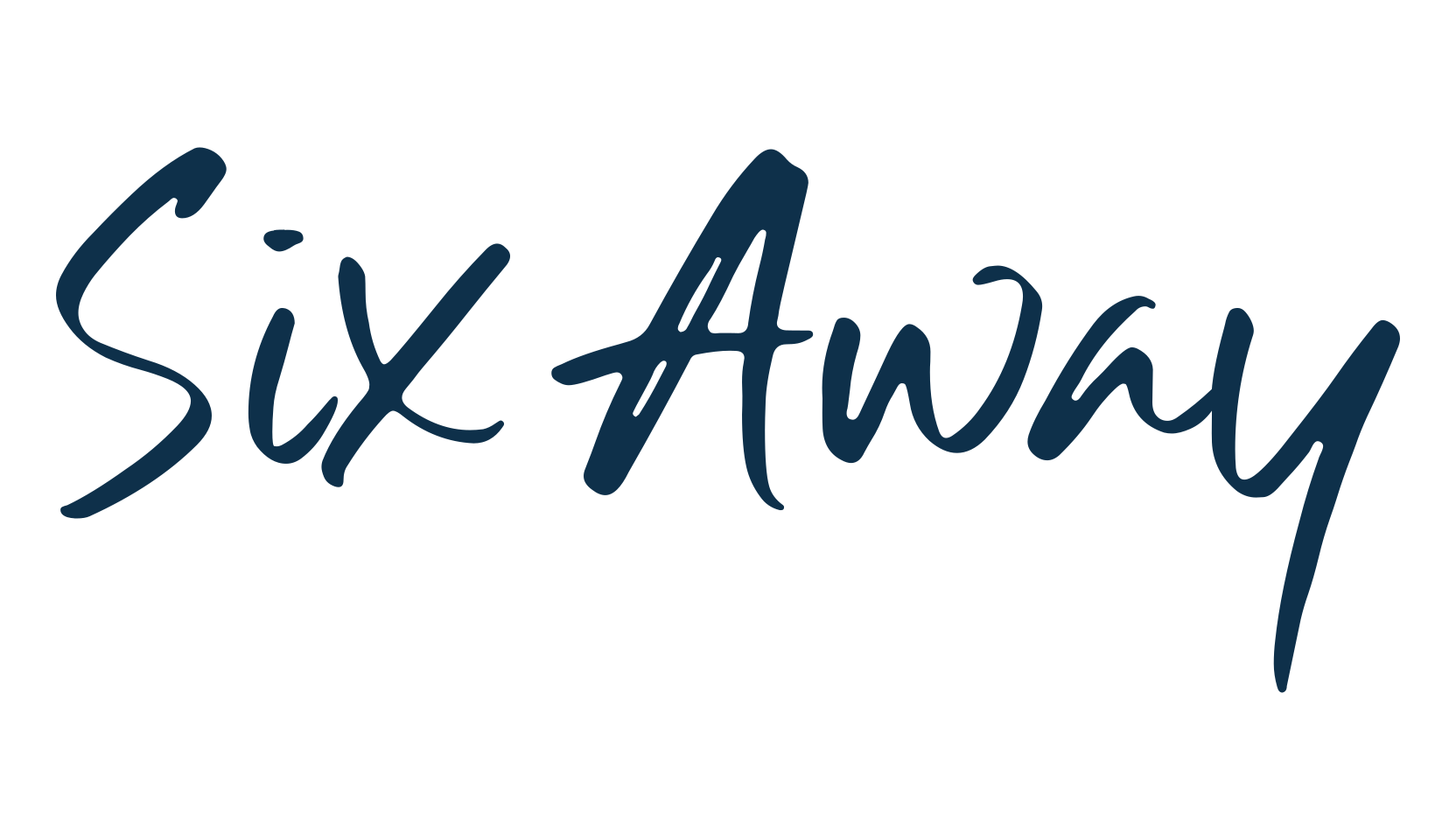 Six Away, brush font preview