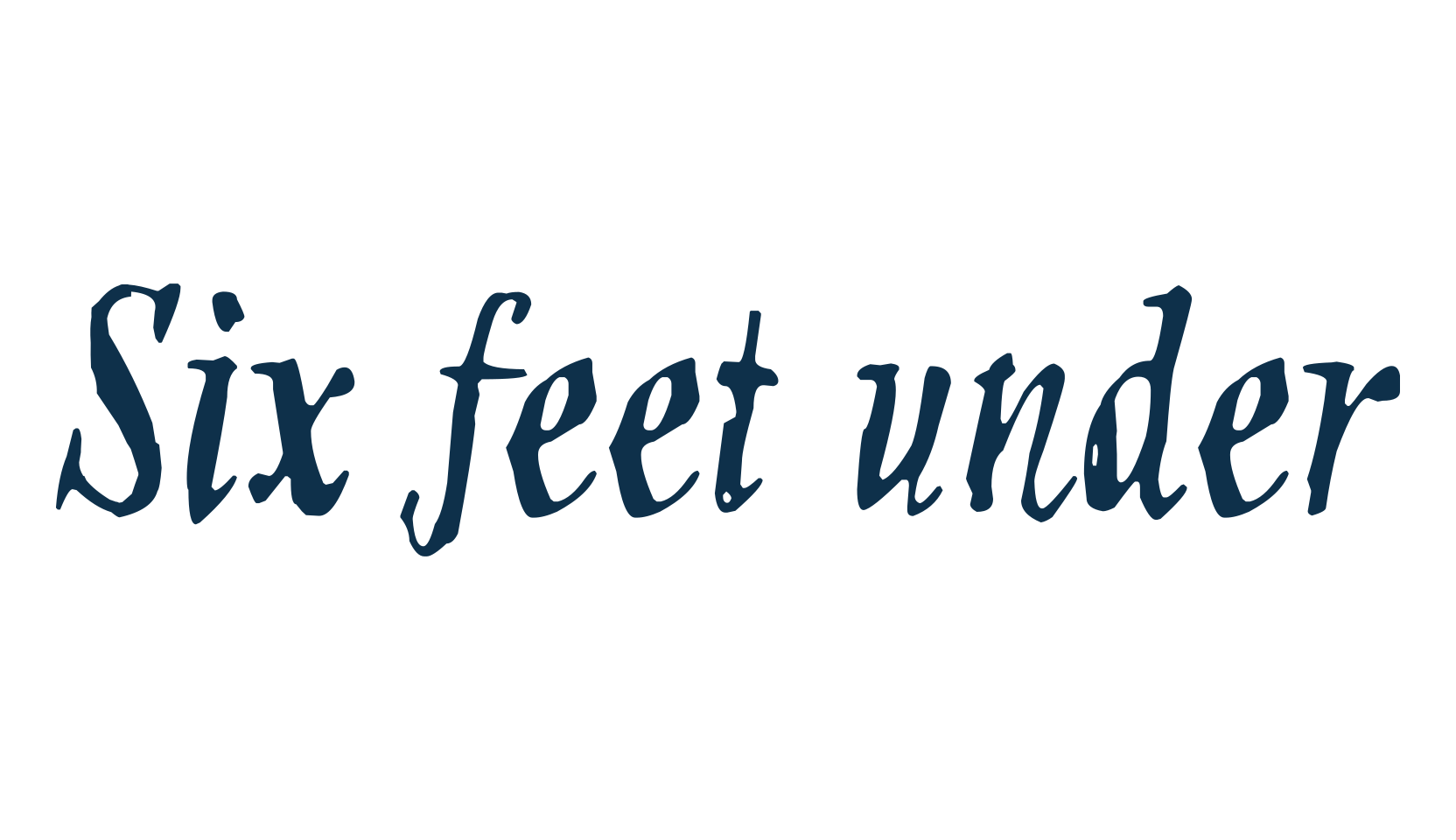 Six feet under, fancy decorative font preview