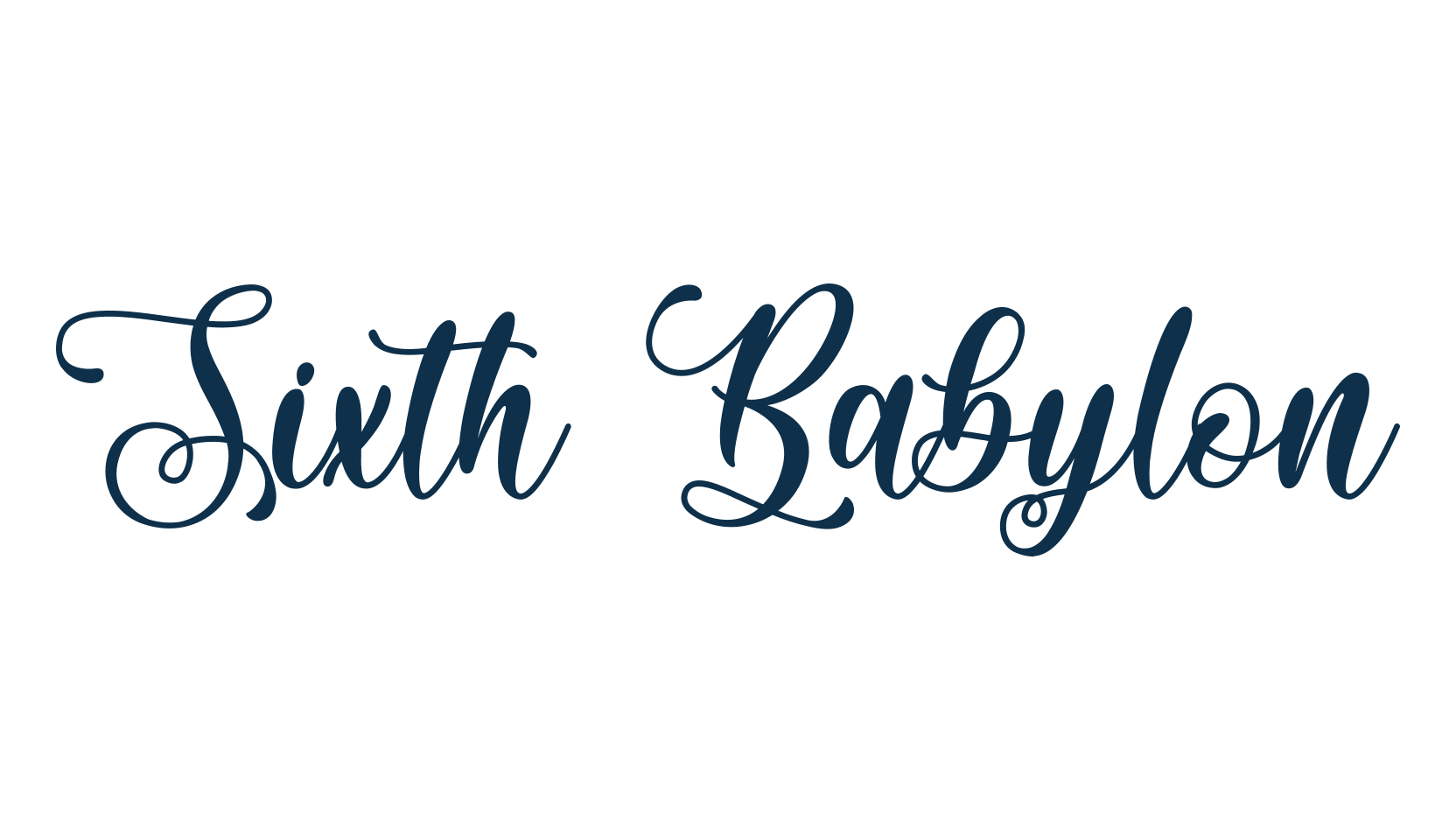Sixth Babylon, calligraphy font preview
