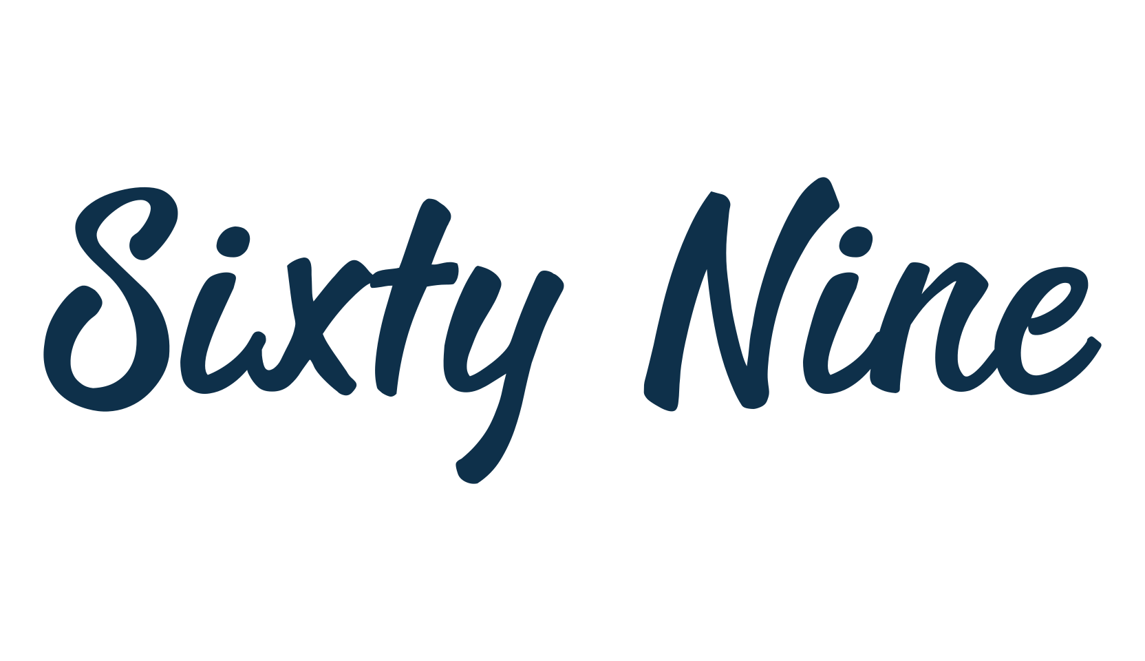 Sixty Nine, fancy old school decorative script calligraphy font preview