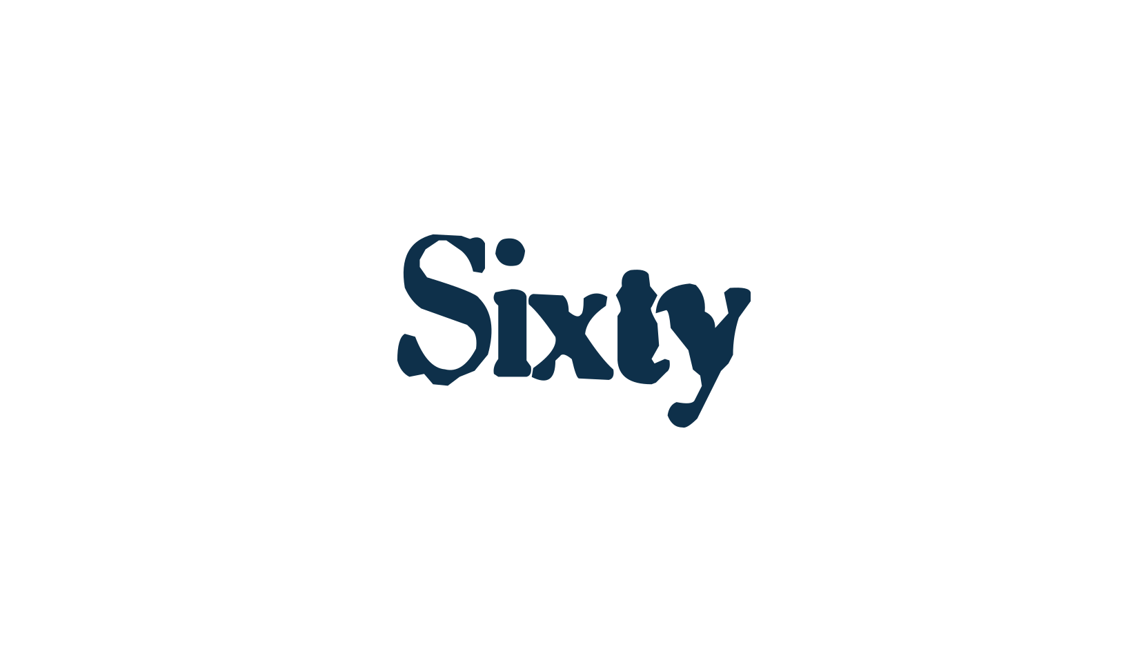 Sixty, eroded font preview
