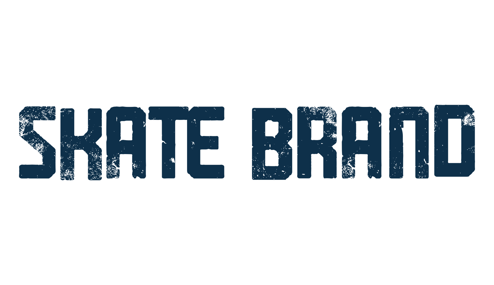 Skate Brand, eroded font preview