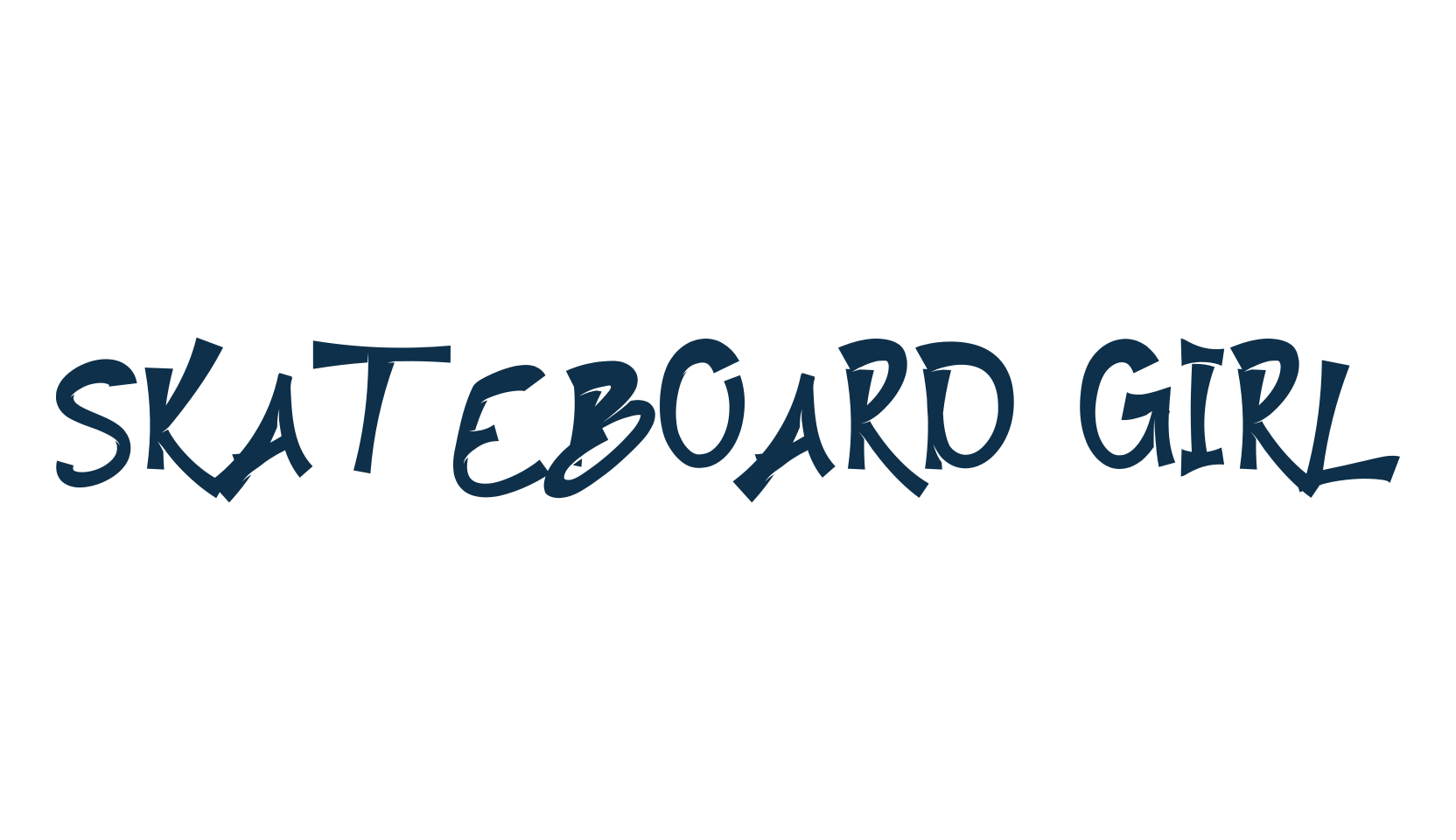 Skateboard Girl, script graffiti fancy decorative calligraphy font preview