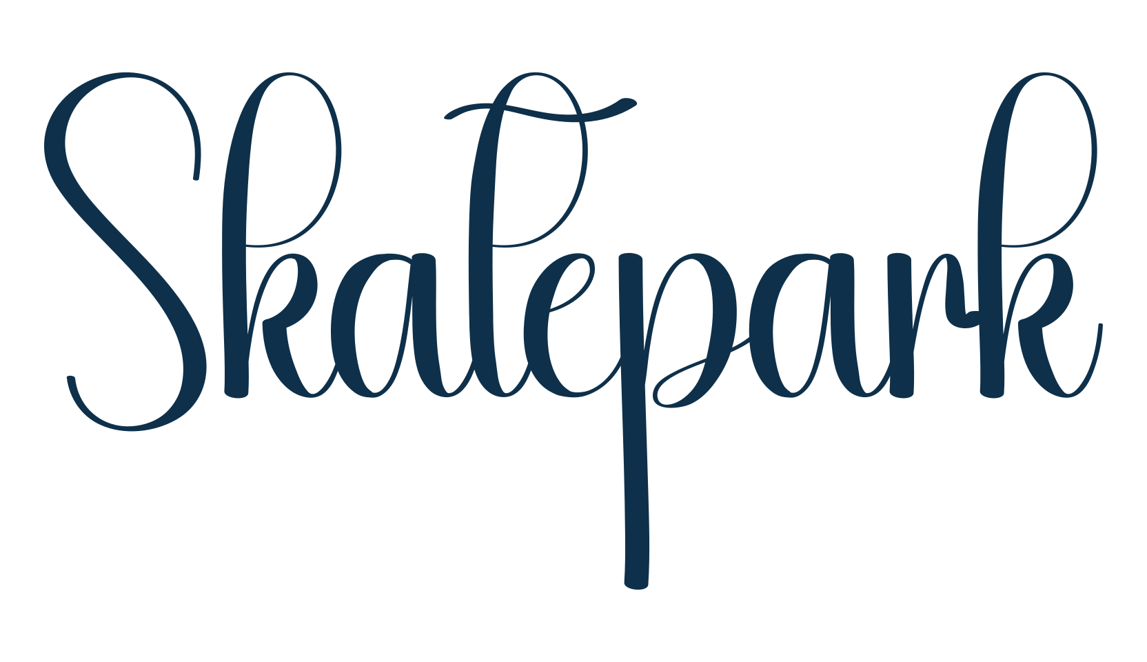 Skatepark, fancy various decorative script calligraphy font preview