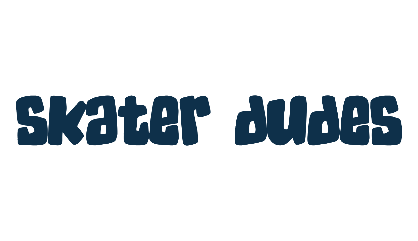 Skater Dudes, cartoon font preview