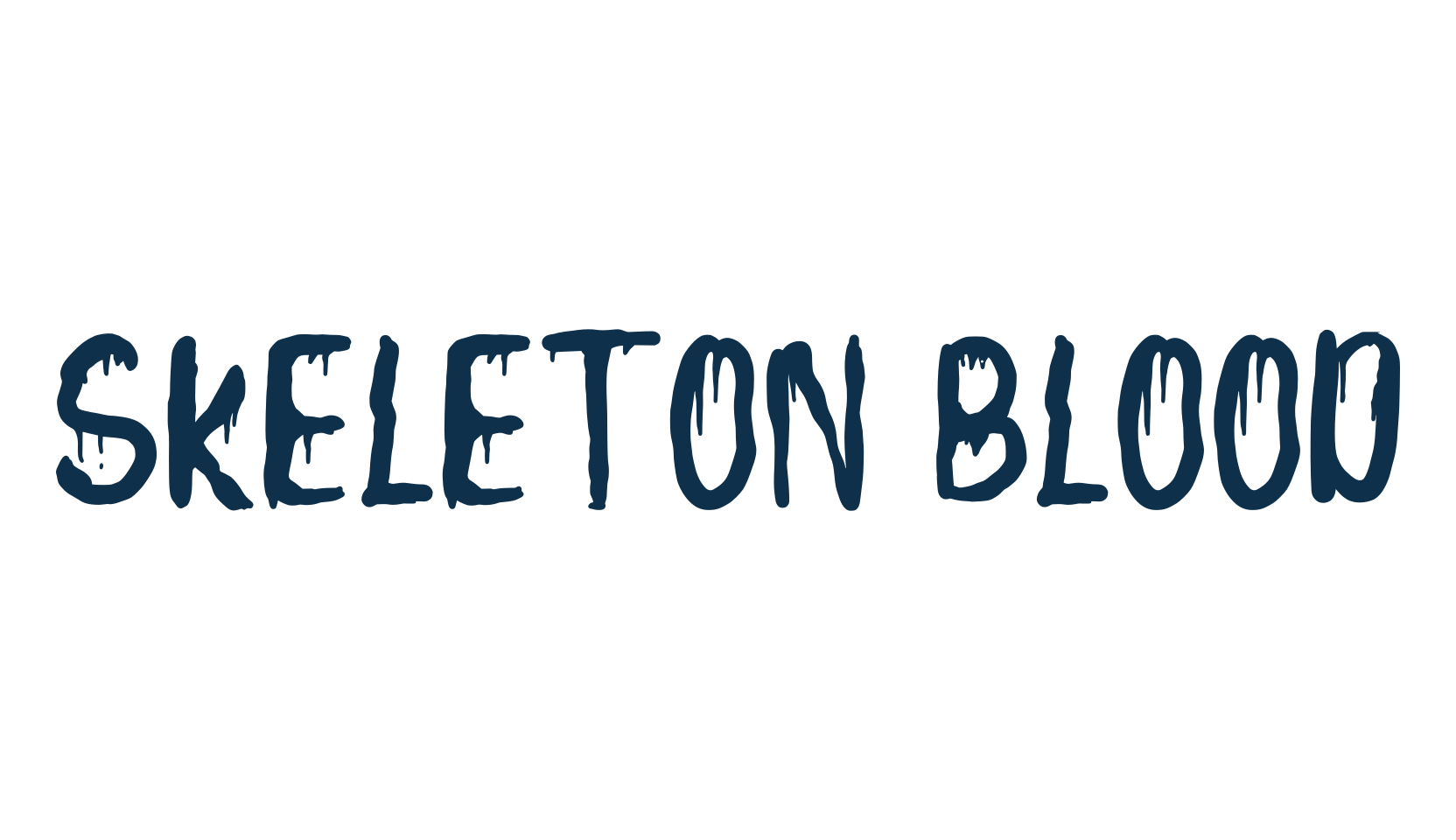Skeleton Blood, holiday halloween fancy decorative horror font preview