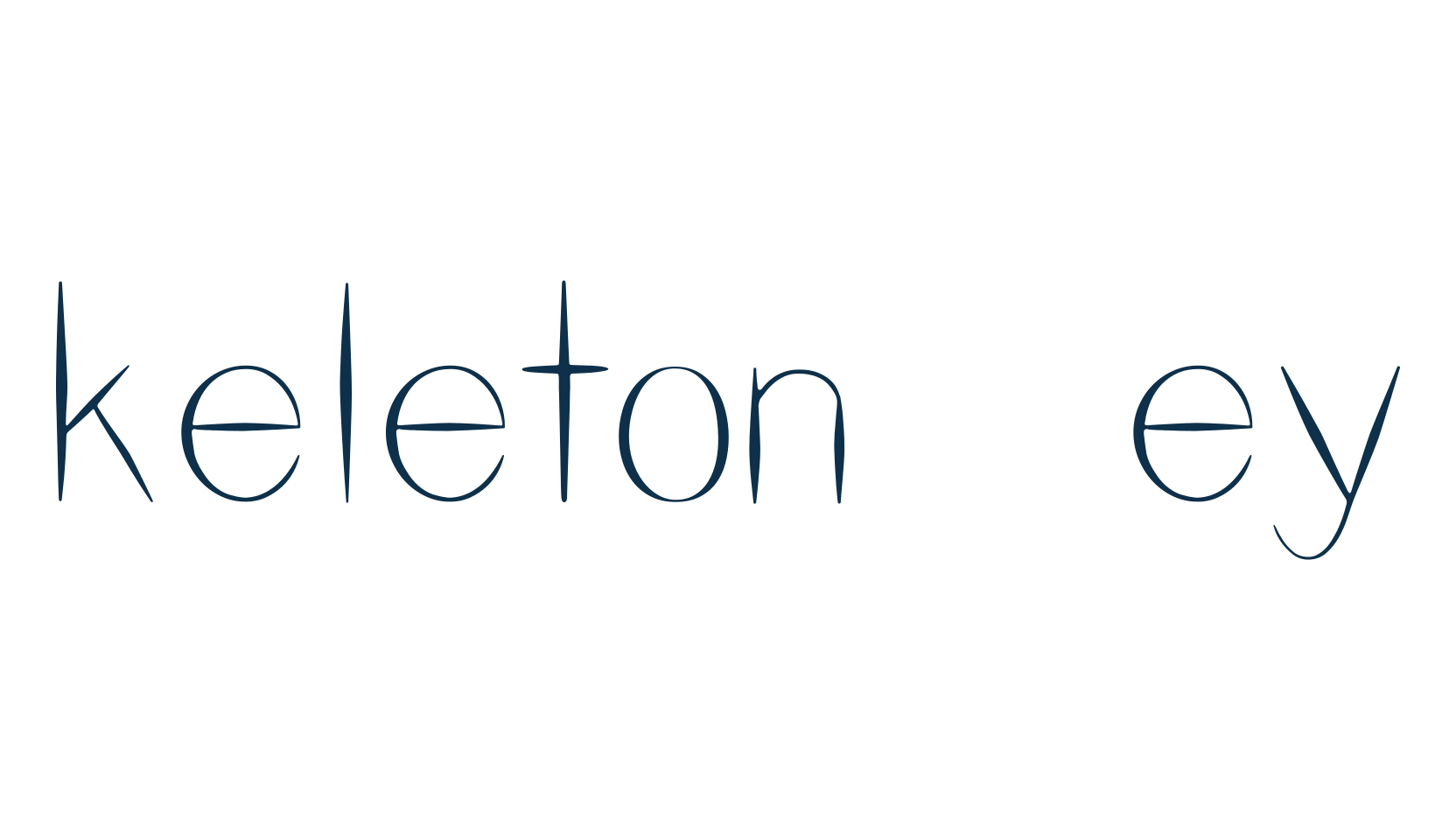Skeleton Key, fancy various basic font preview