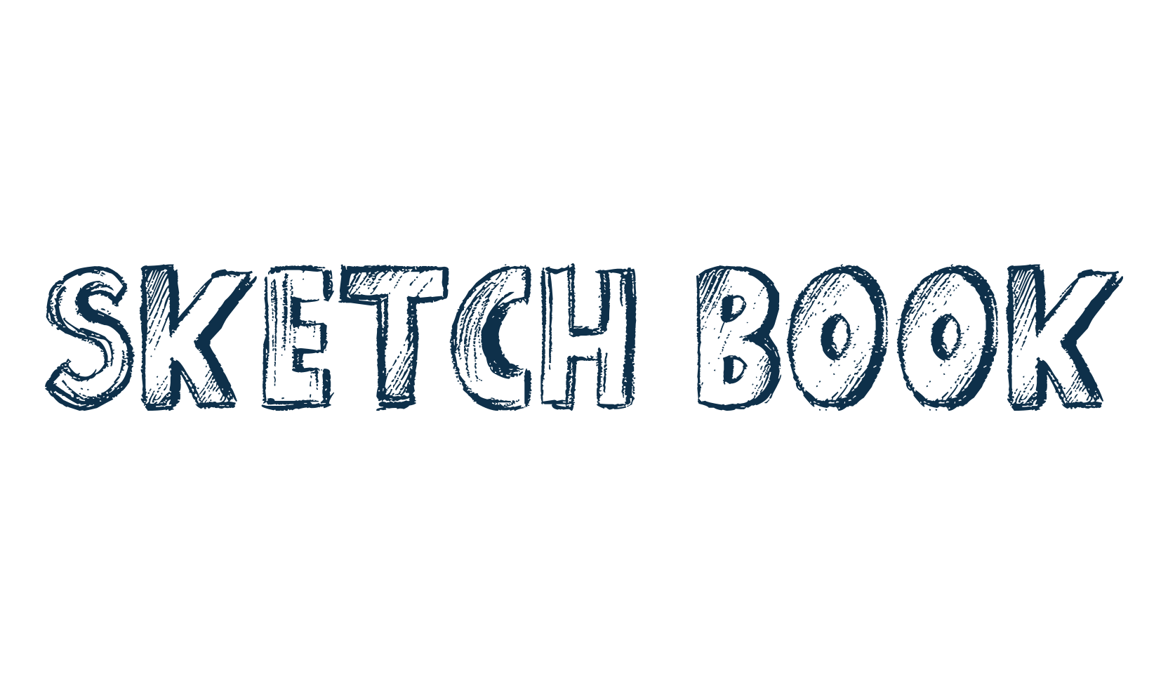Sketch Book, eroded font preview