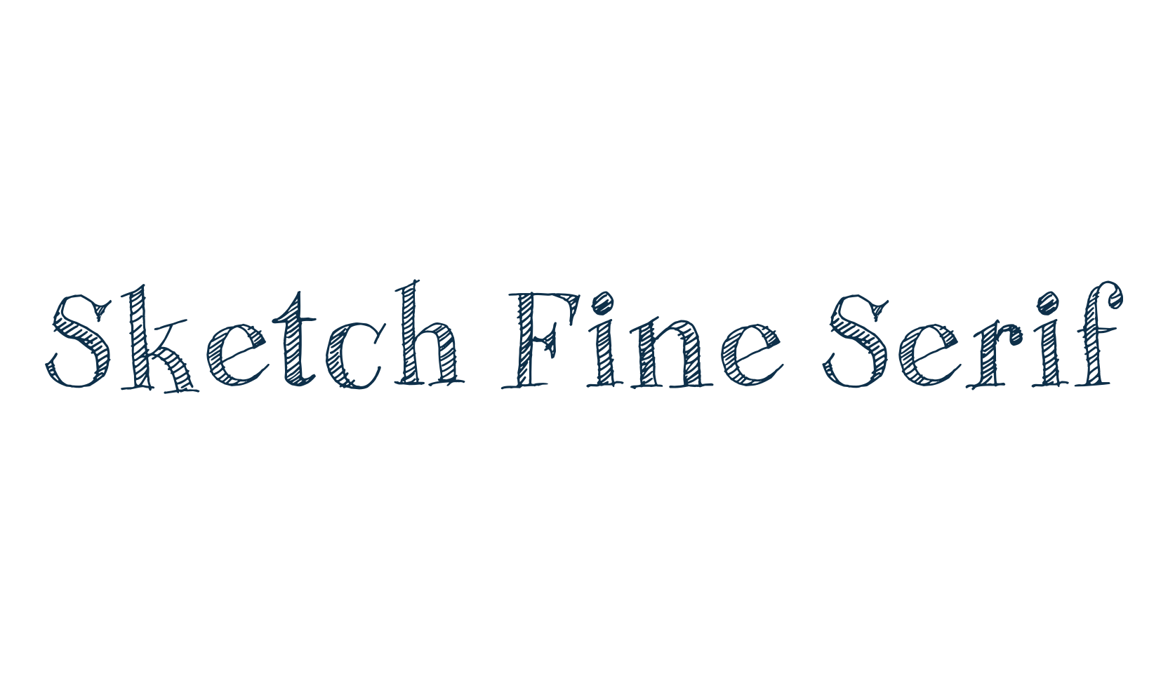 Sketch Fine Serif, fancy various decorative font preview