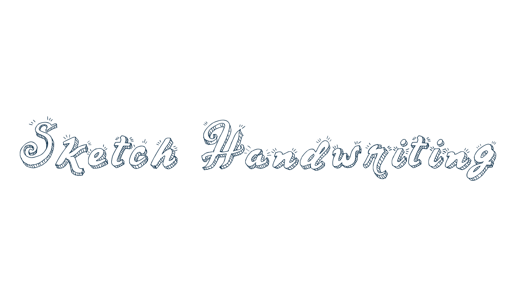 Sketch Handwriting, fancy various decorative font preview