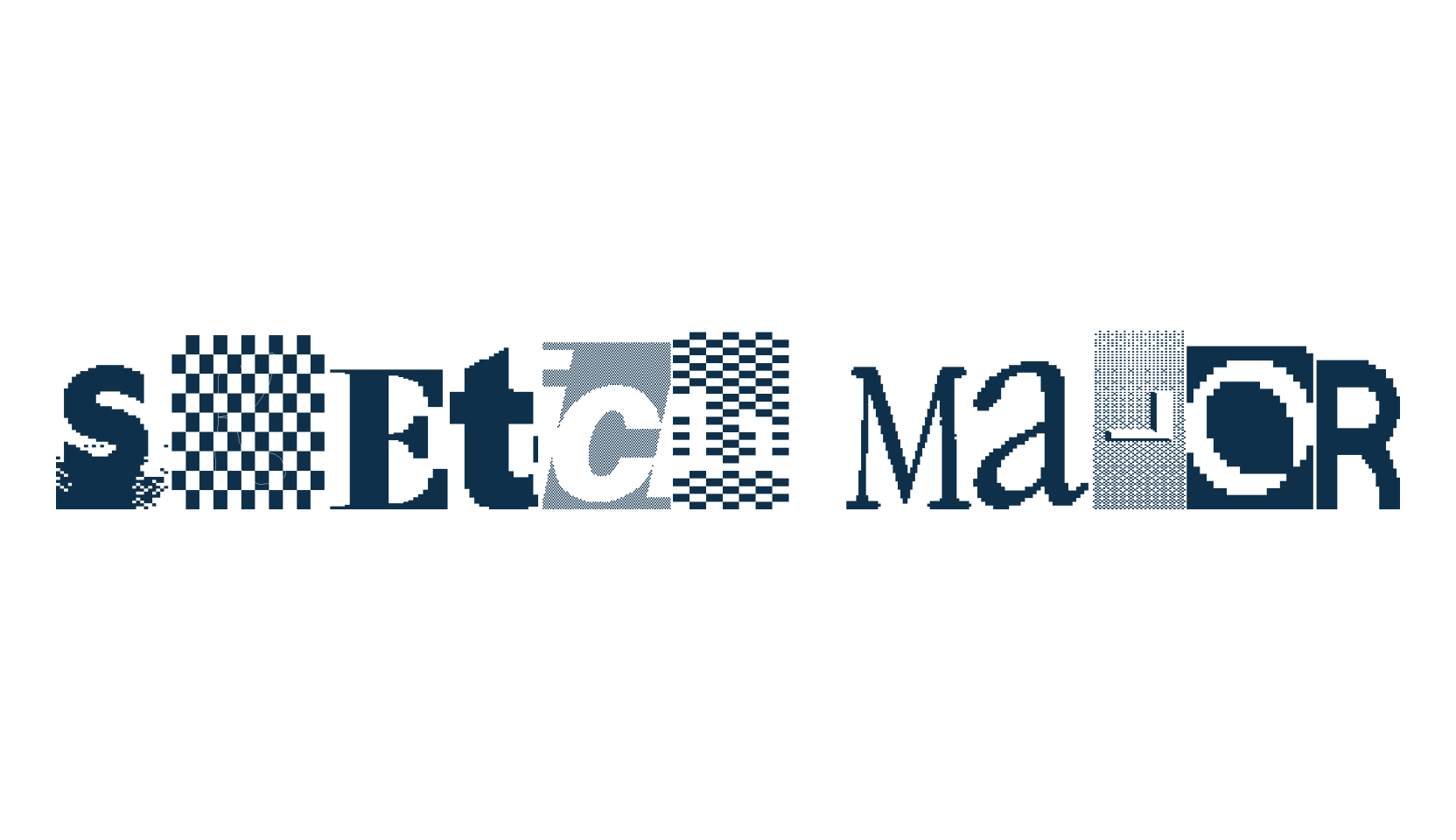 Sketch Major, fancy distorted decorative font preview