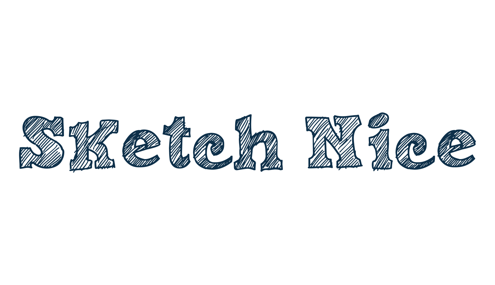 Sketch Nice, various font preview