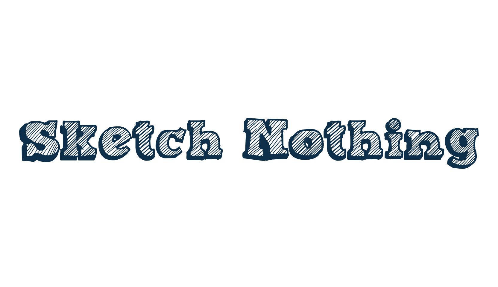 Sketch Nothing, fancy various decorative font preview