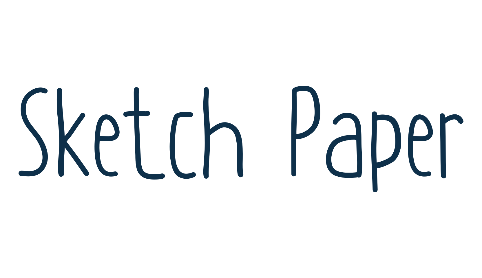 Sketch Paper, handwriting font preview