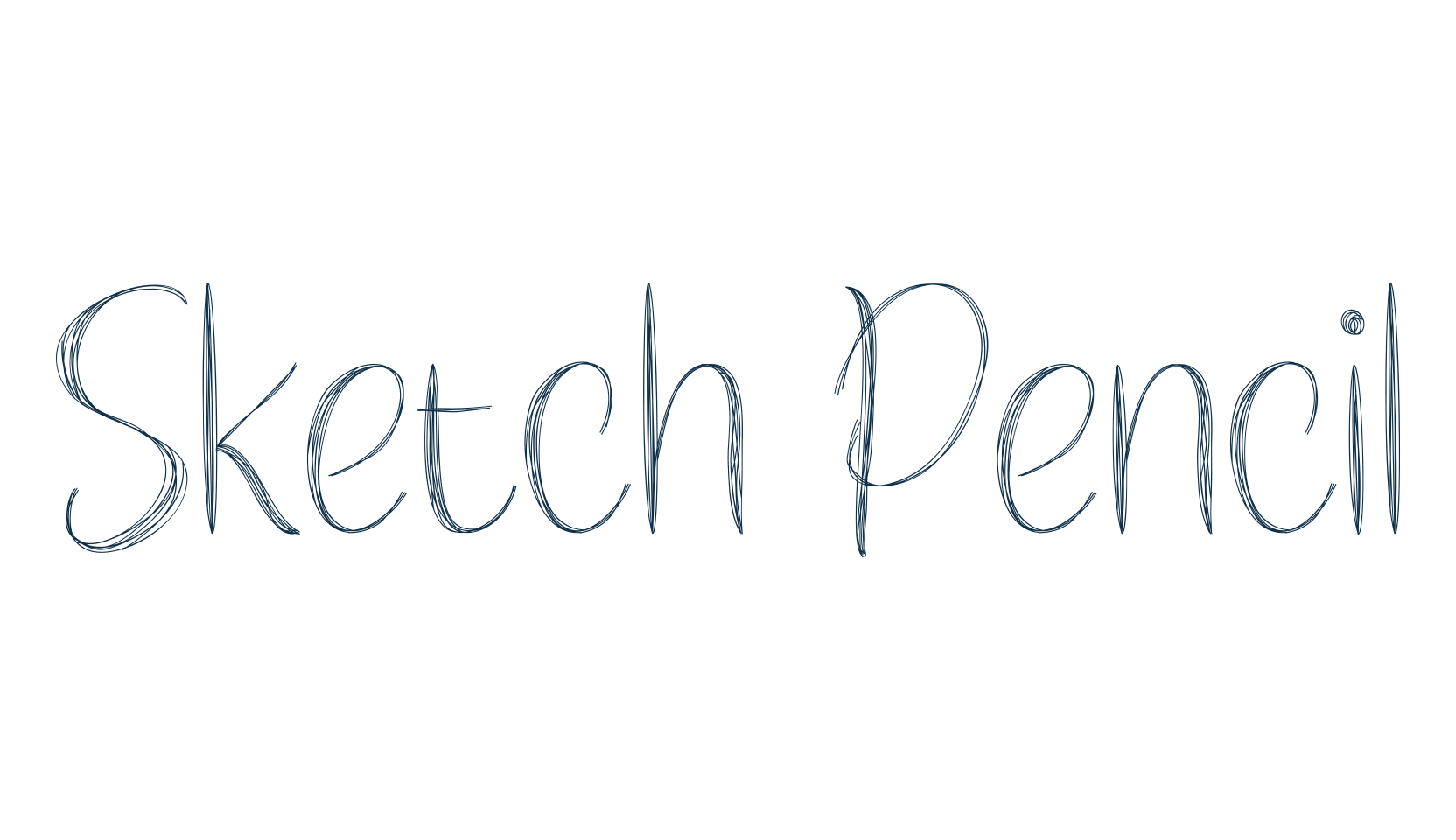 Sketch Pencil, fancy various decorative script calligraphy font preview