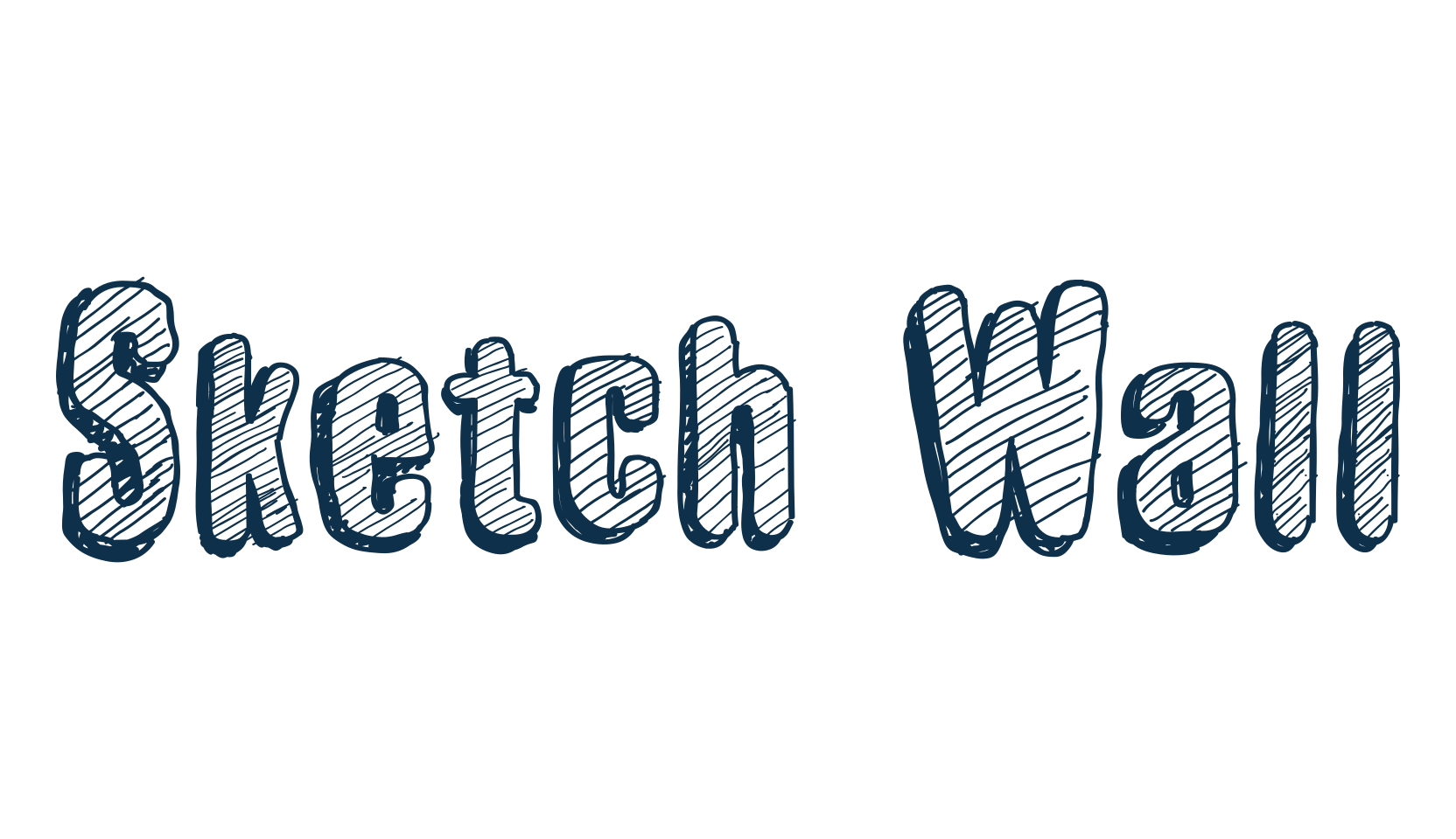 Sketch Wall, cartoon font preview