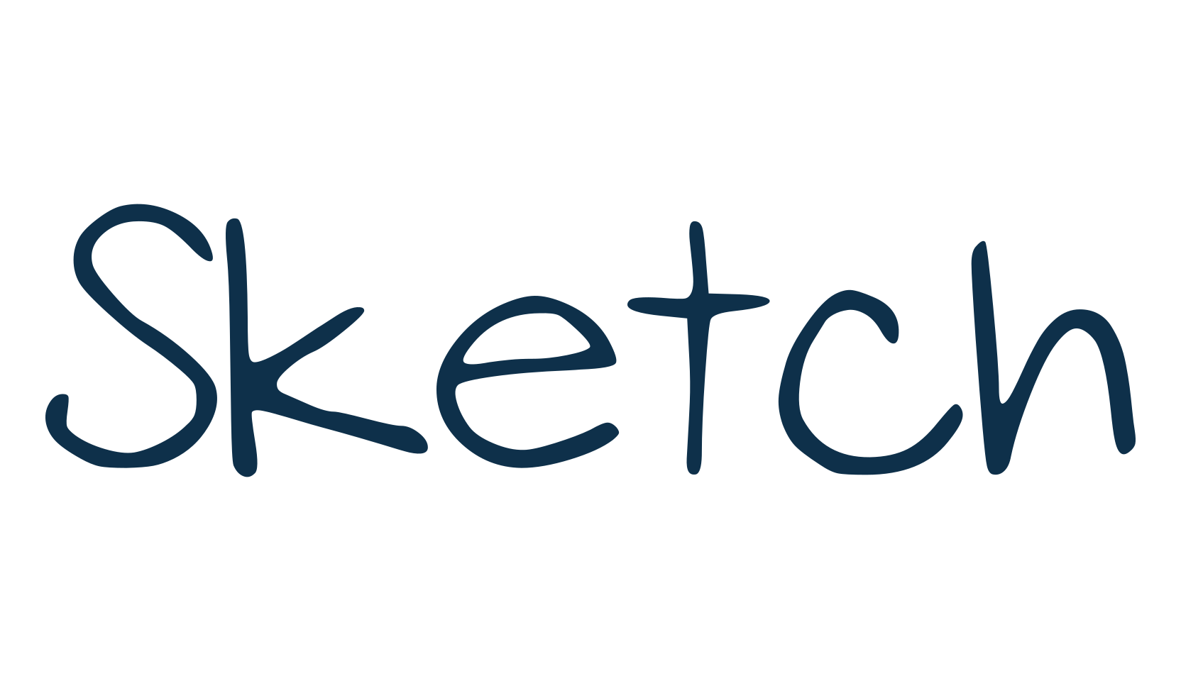 Sketch, handwriting font preview