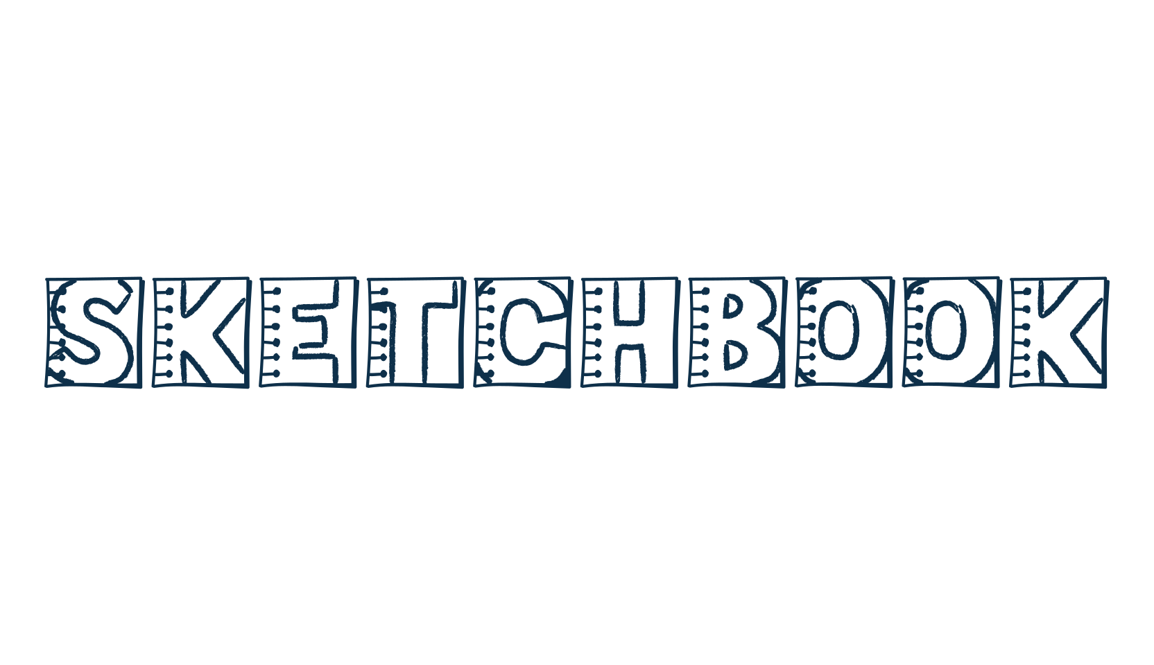 Sketchbook, decorative font preview