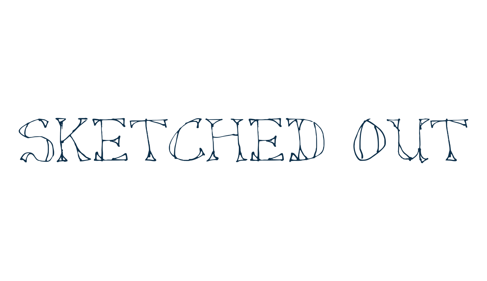 Sketched Out, trash font preview