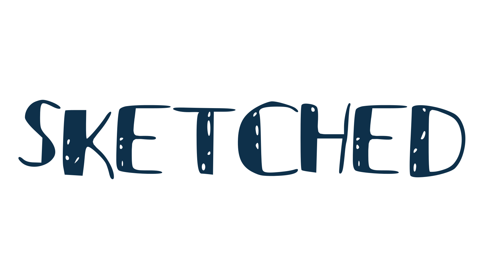 Sketched (sketched-taylor), various font preview