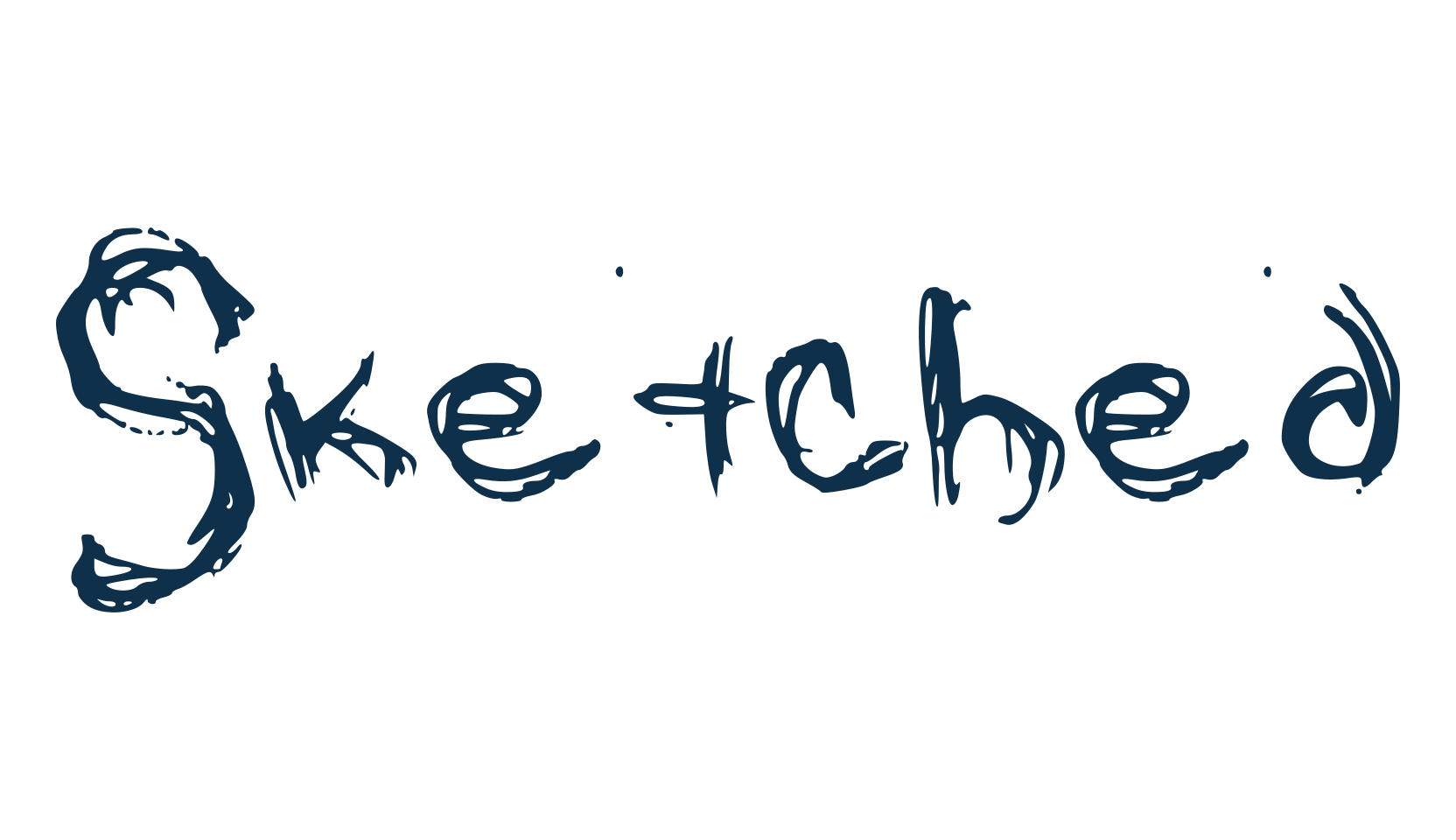 Sketched, trash font preview