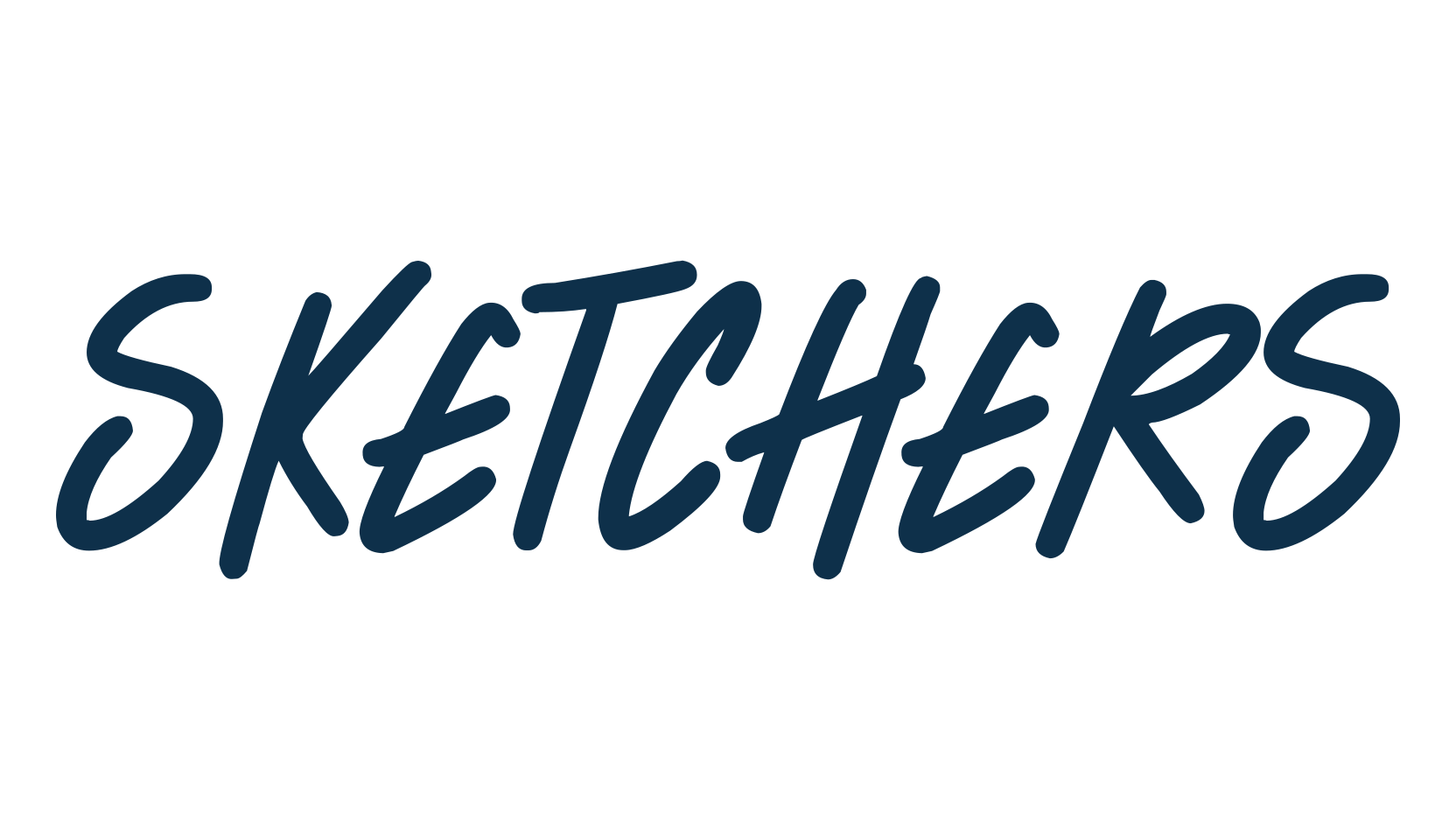 Sketchers, script handwritten fancy decorative calligraphy font preview