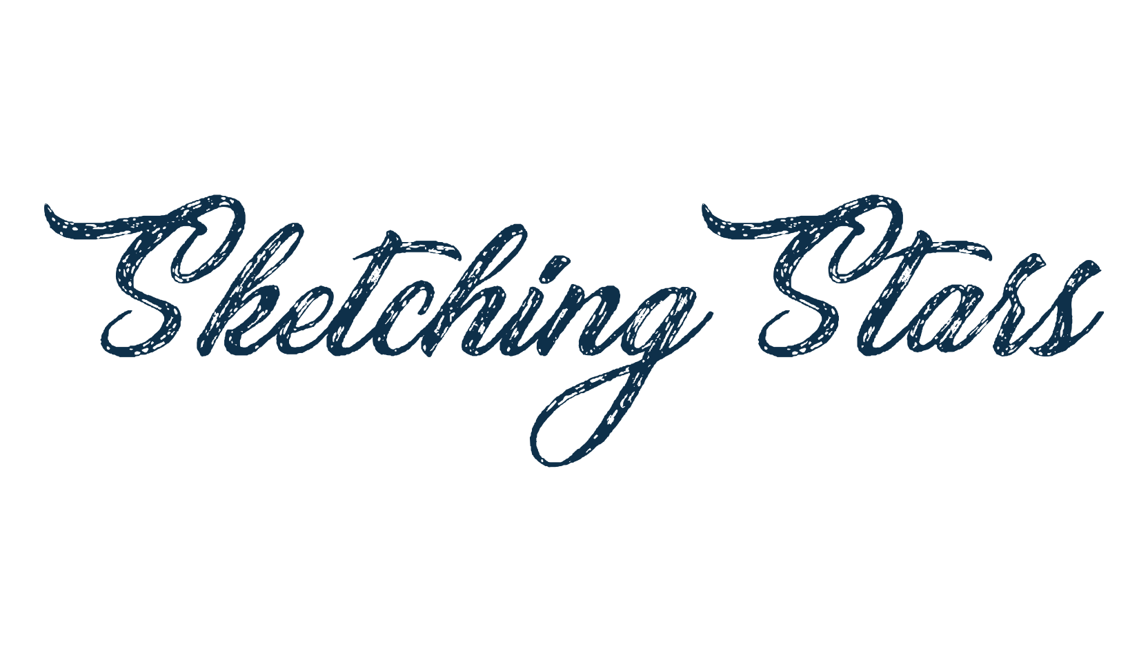 Sketching Stars, fancy decorative font preview