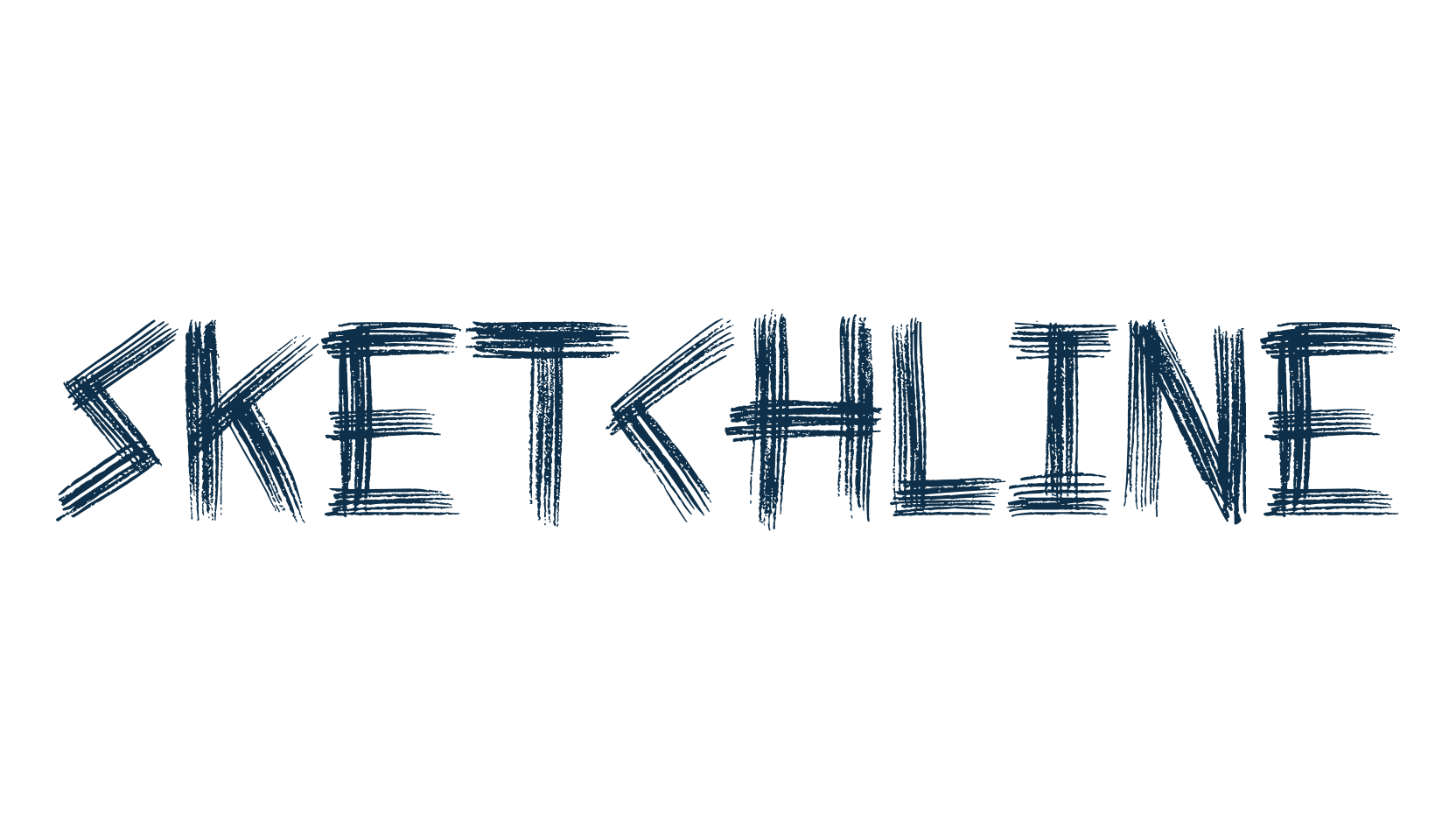 Sketchline, script trash fancy decorative calligraphy font preview