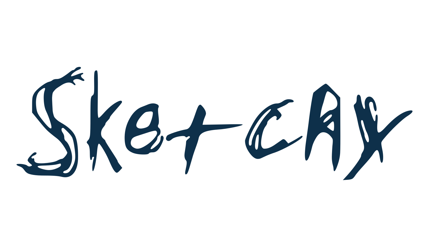 Sketchy (sketchy-4), script trash fancy decorative calligraphy font preview