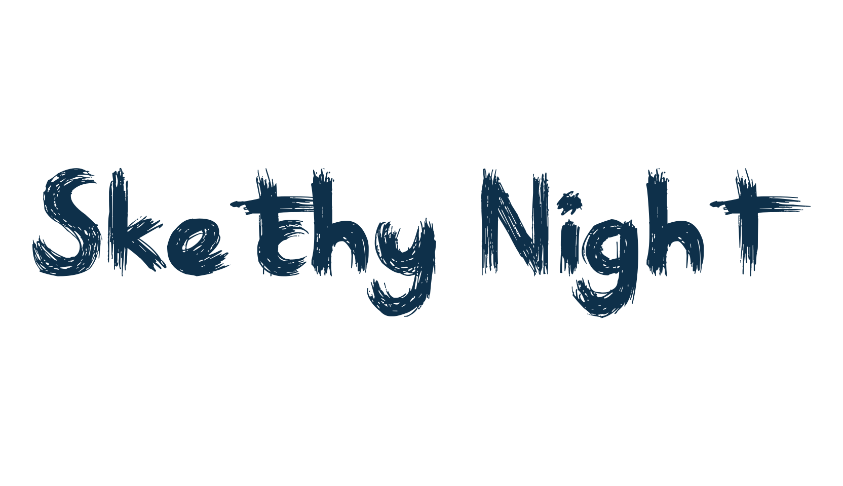 Sketchy Night, trash font preview