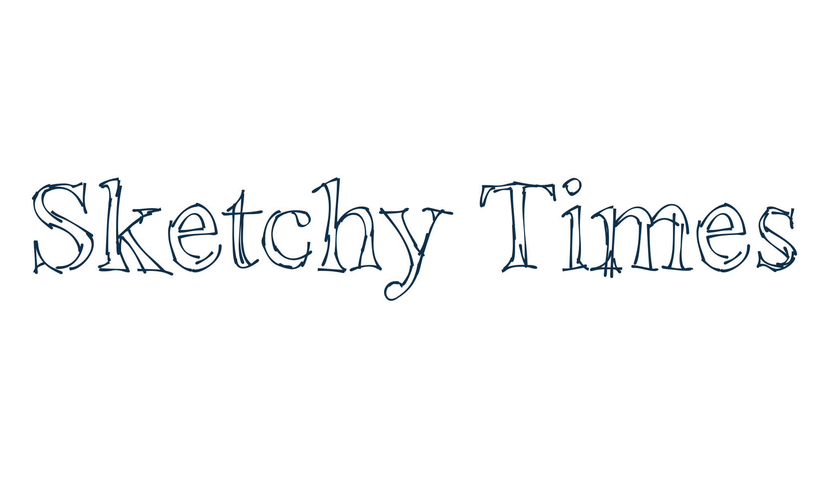 Sketchy Times, trash font preview
